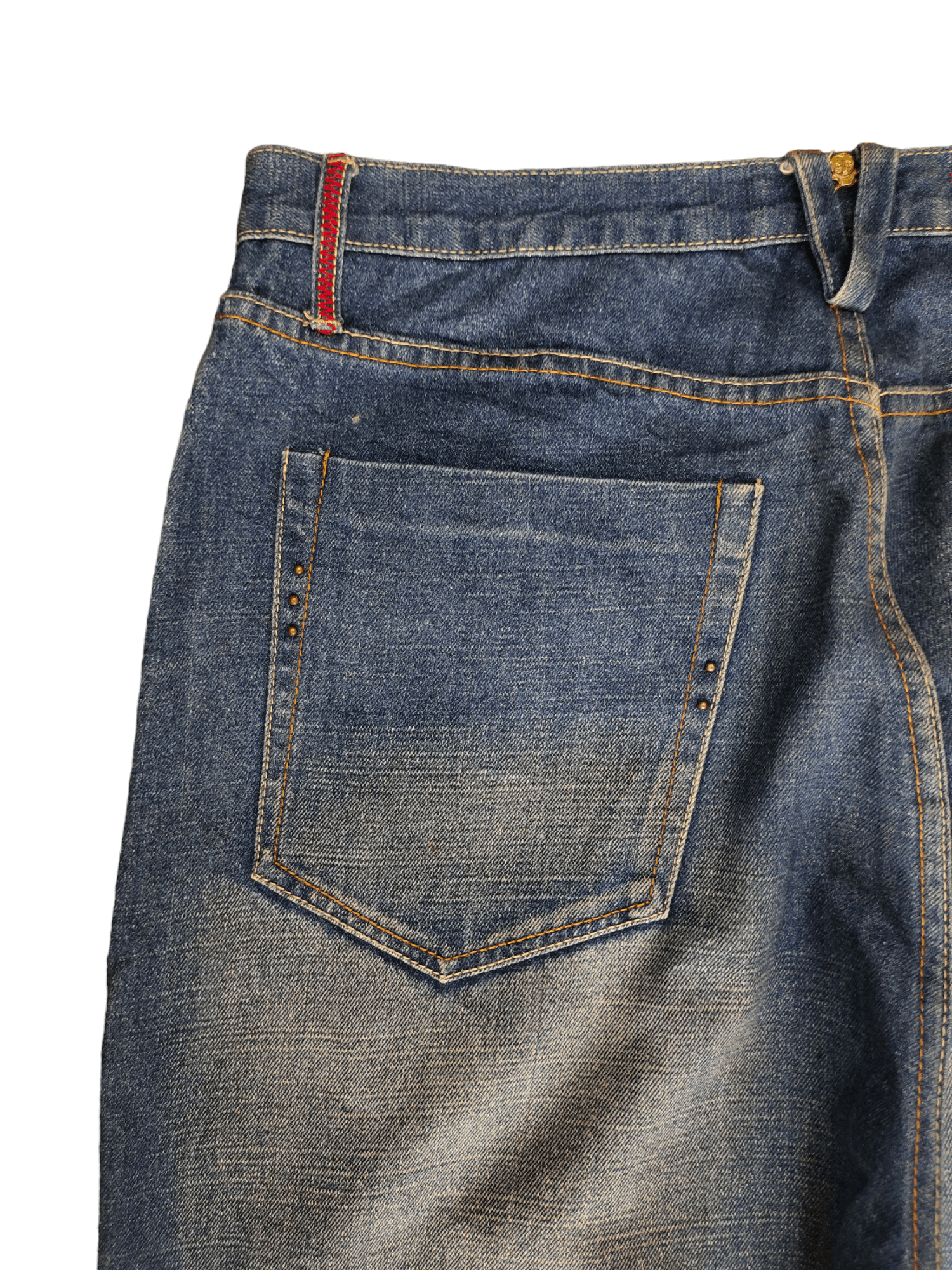 Kapital Stash House Skull Dollar Patch Denim Wide Leg Baggy Jeans Size US 37 - 5 Thumbnail