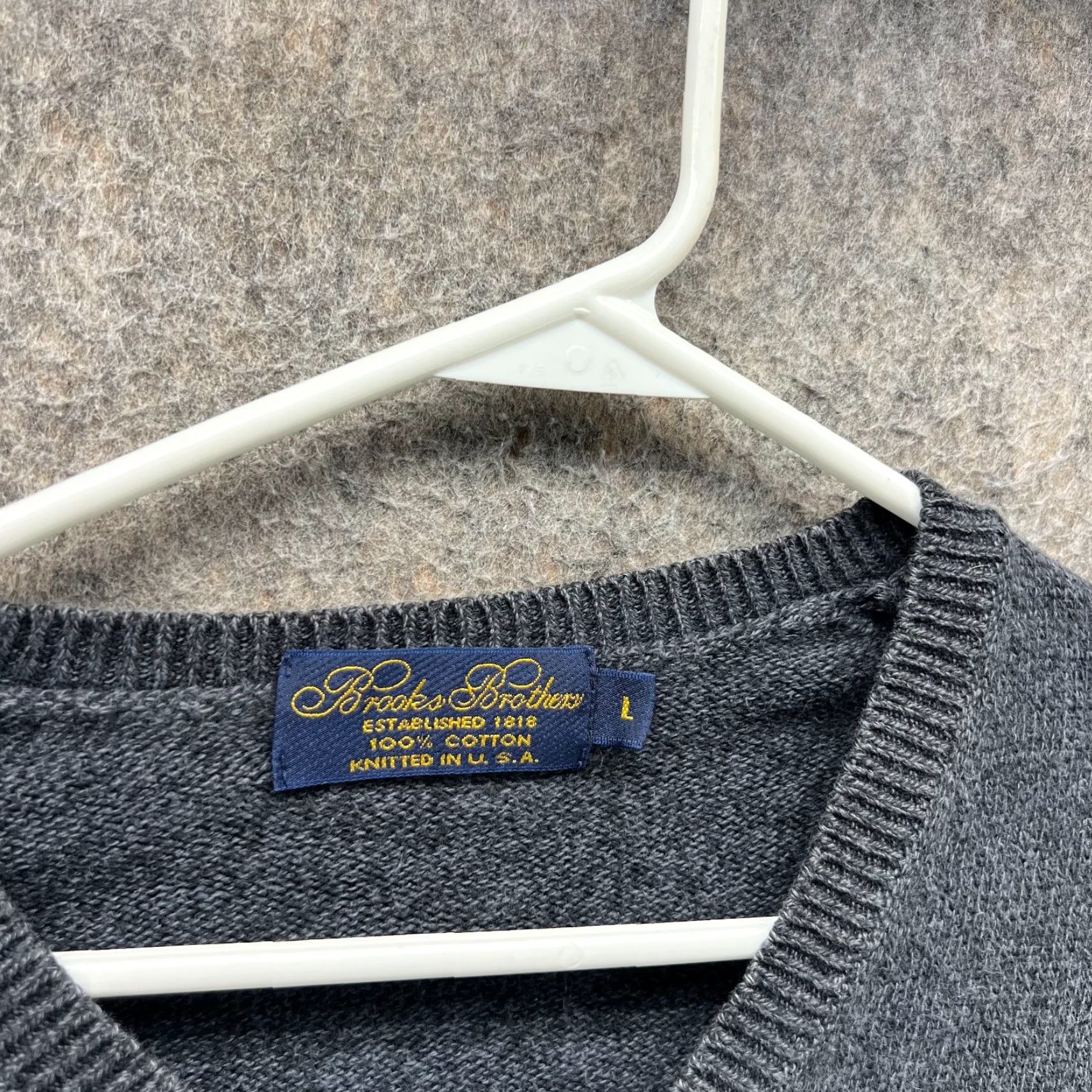 Brooks Brothers Brooks Brothers Sweater Men Large Adult Gray Pullover V-Neck Fleece Cotton Lux Size US L / EU 52-54 / 3 - 6 Thumbnail