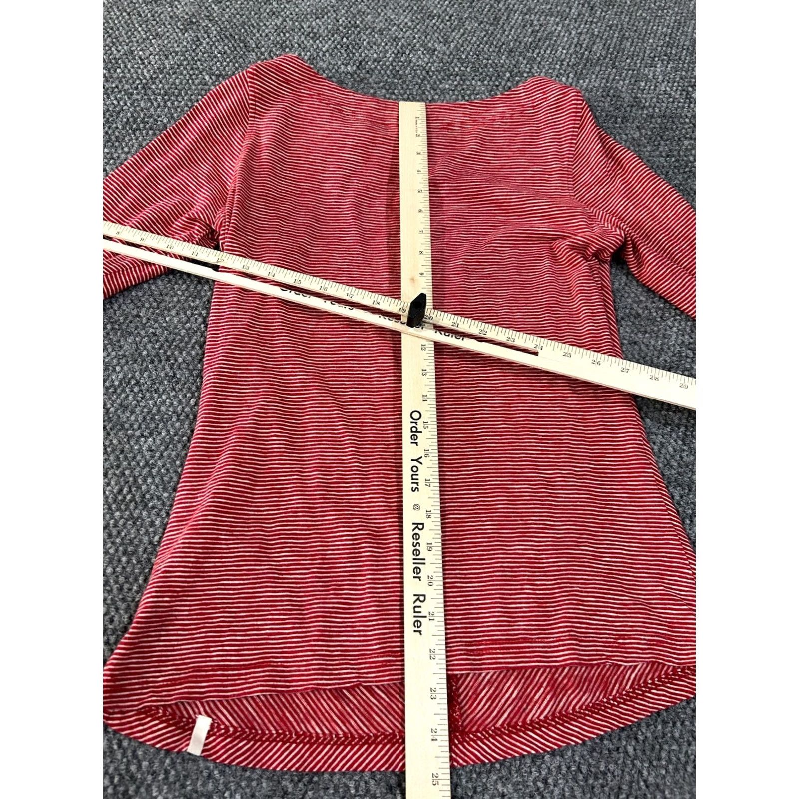 Vintage Woolrich Shirt Womens Medium Red White Stripe Long Sleeve Tunic Cotton Top Size M / US 6-8 / IT 42-44 - 7 Thumbnail