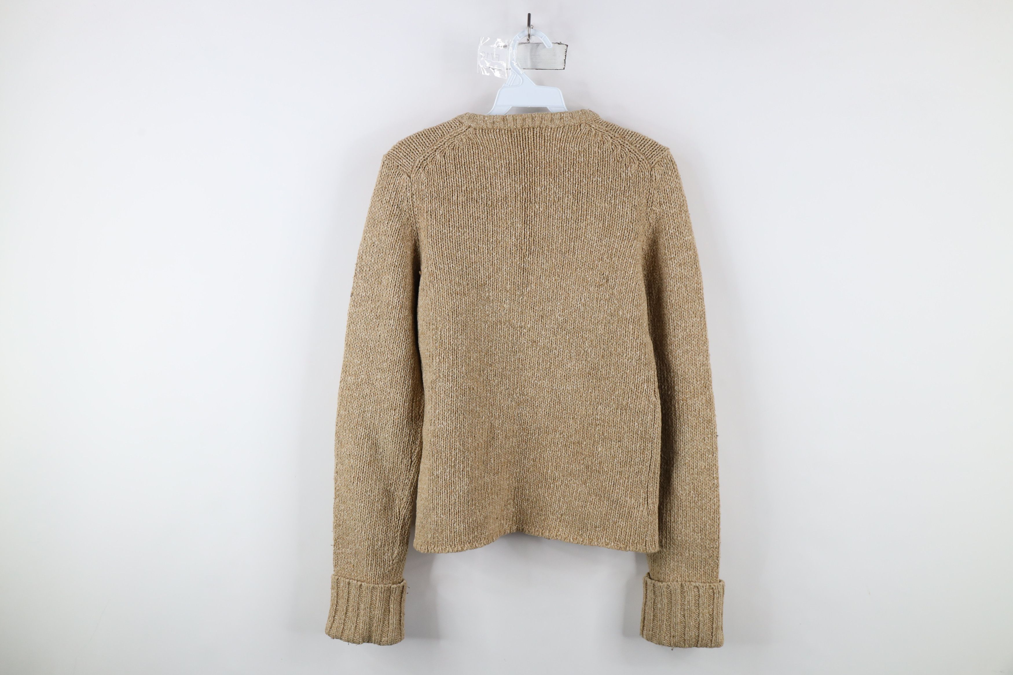 J.Crew × Vintage Vintage Y2K 90s J Crew Chunky Marled Knit Sweater Beige Size M / US 6-8 / IT 42-44 - 8 Thumbnail