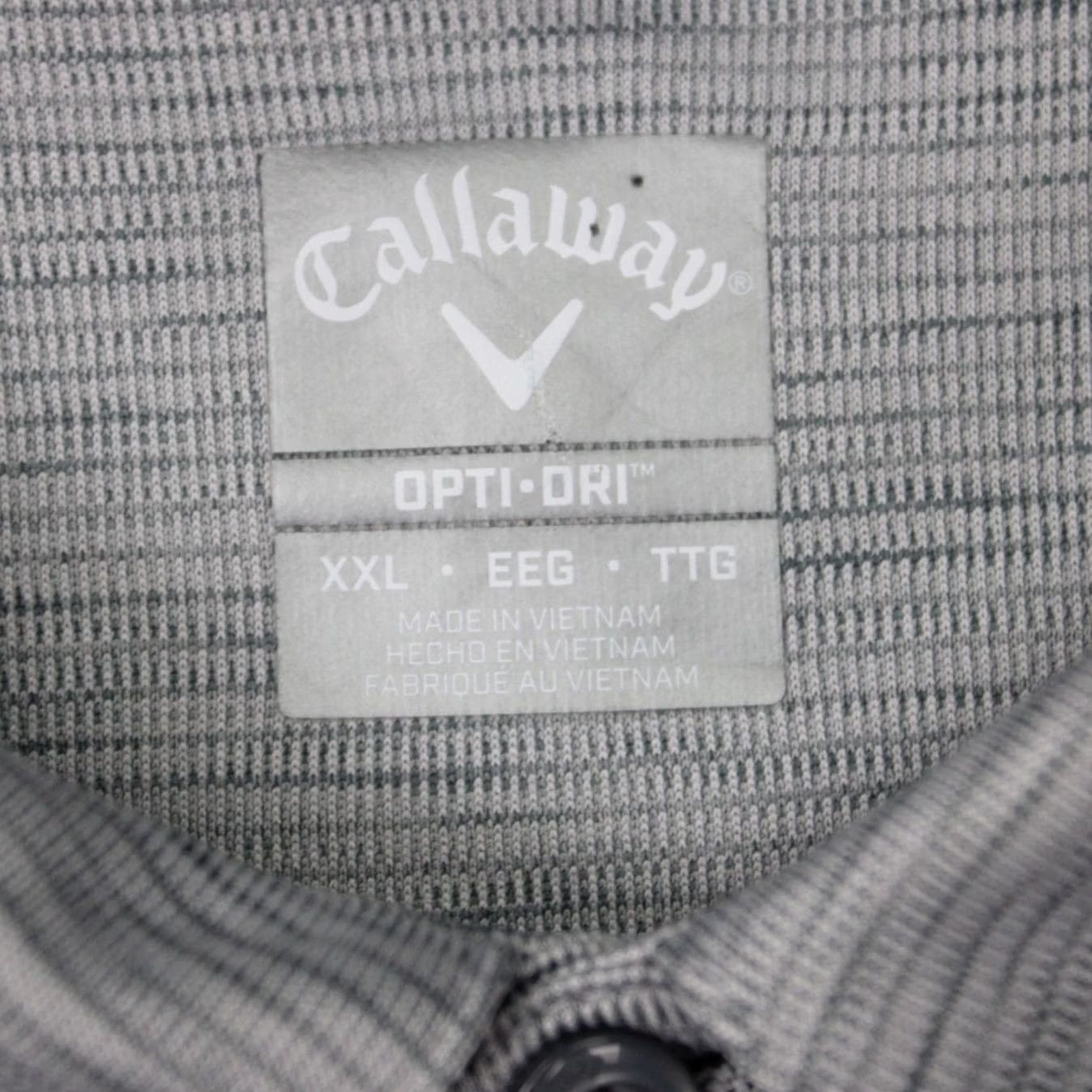 Callaway Callaway Opti-Dri Polo Shirt Mens 2XL Gray 100% Polyester Golf S/S Pullover Polo Shirt Size US XXL / EU 58 / 5 - 7 Thumbnail