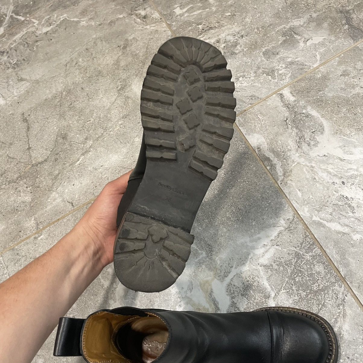 Chloe × See by Chloe 38 SEE BY CHLOE LEATHER HEELS SHOES BOOTS platform high old Size US 8 / IT 38 - 10 Thumbnail