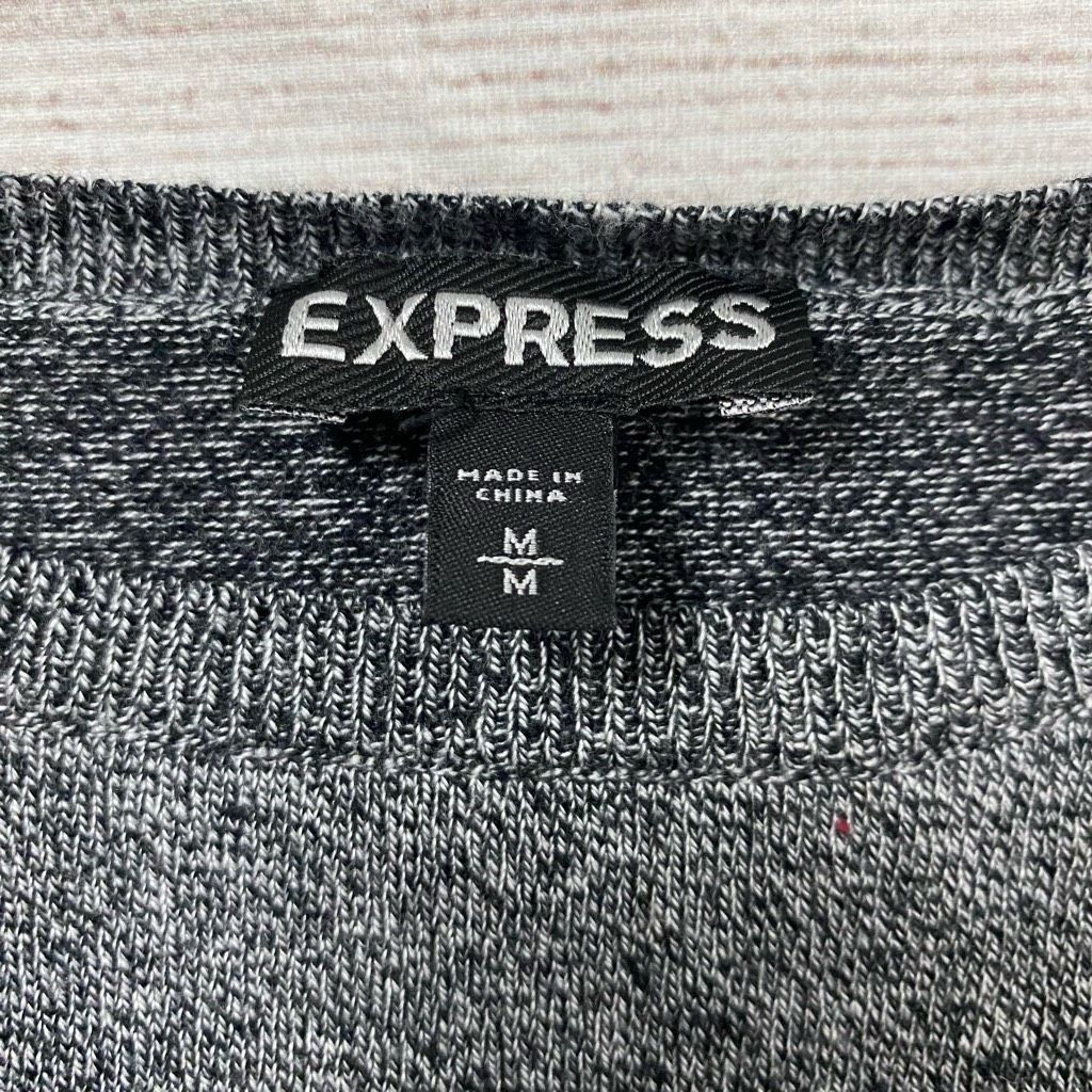 Express Express women M scoopneck 3/4 sleeve lightweight grey sweate Size M / US 6-8 / IT 42-44 - 6 Thumbnail
