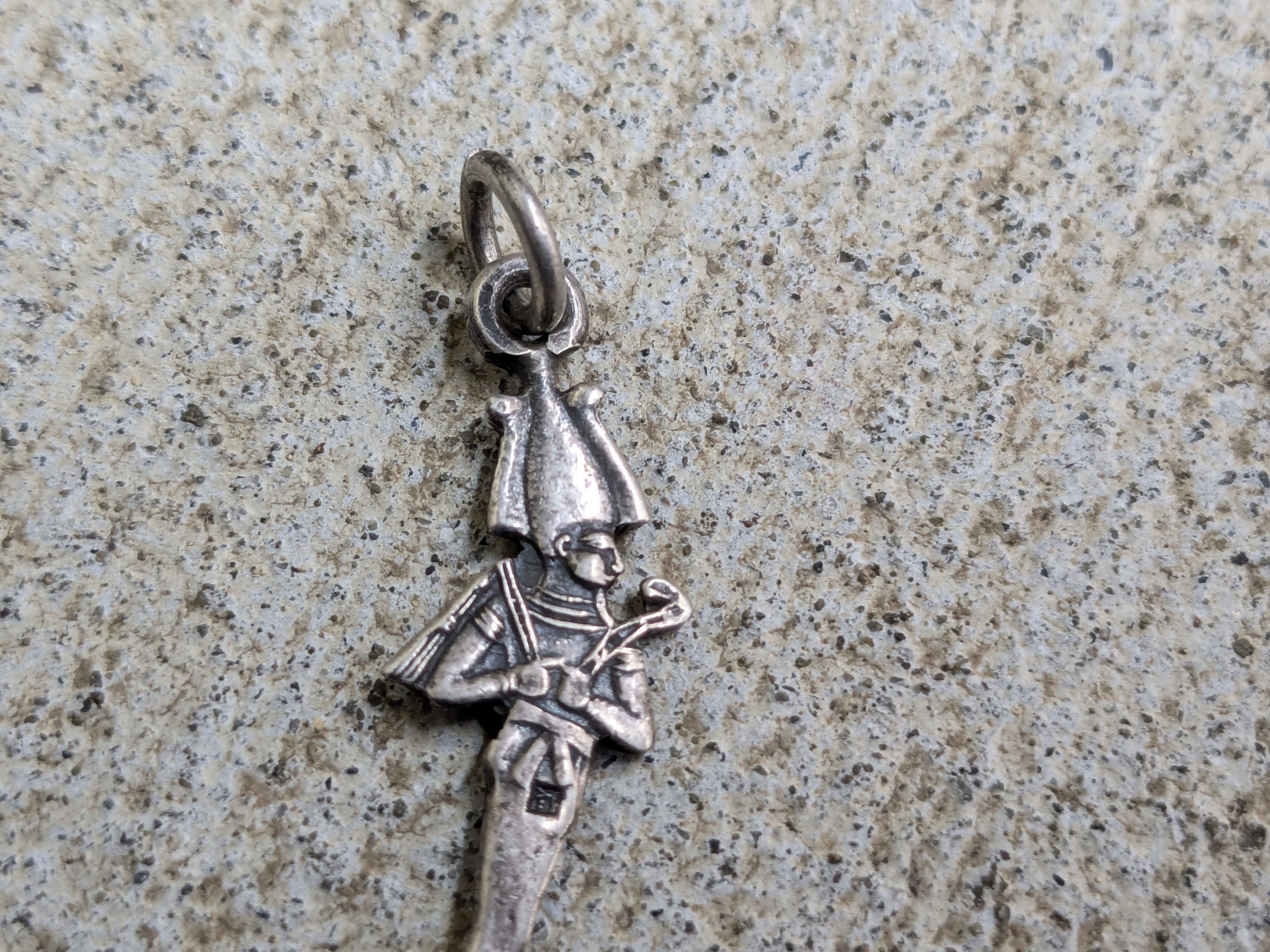 Jewelry × Vintage Vintage Sterling Silver Pendant Osiris Ancient Egypt Kemet Size ONE SIZE - 4 Thumbnail
