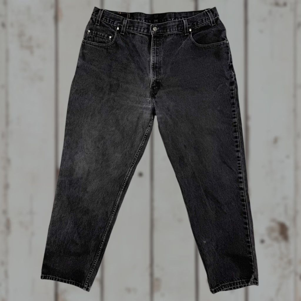 VINTAGE Levi's 545 Jeans Mens 40 X 30 Black Denim 5-Pocket Straight Relaxed USA 1999 Orange Tab