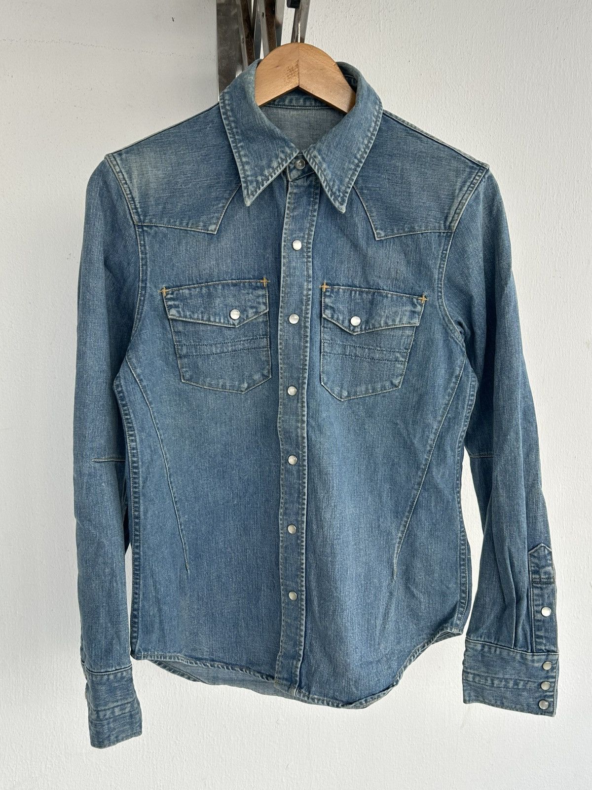 Number (N)ine Number Nine Western Denim Button Up Shirt Size US L / EU 52-54 / 3 - 1 Thumbnail