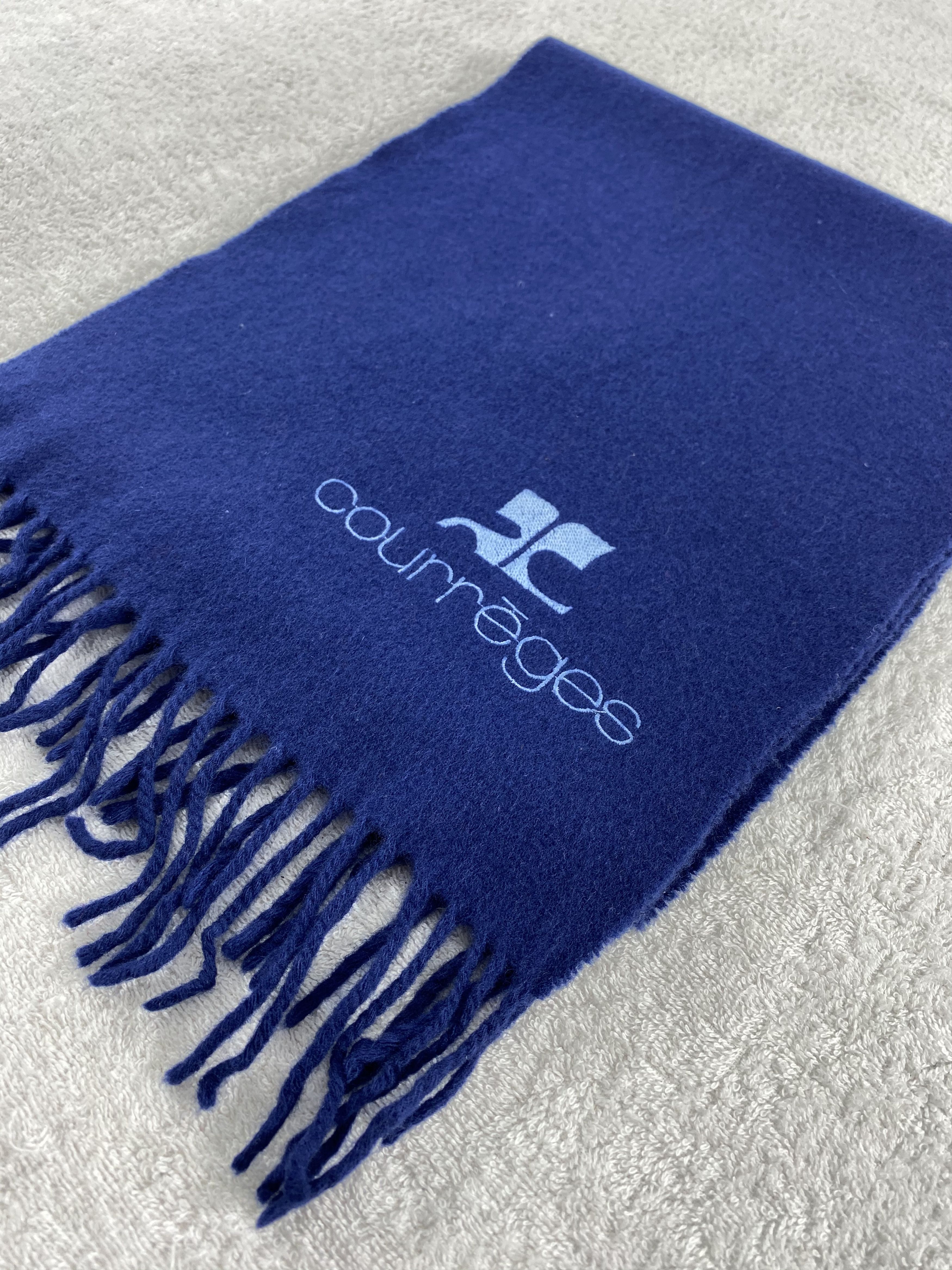 Courreges × Vintage Courreges Homme Scarf / Muffler / Neckwear - WW1787 Size ONE SIZE - 3 Thumbnail