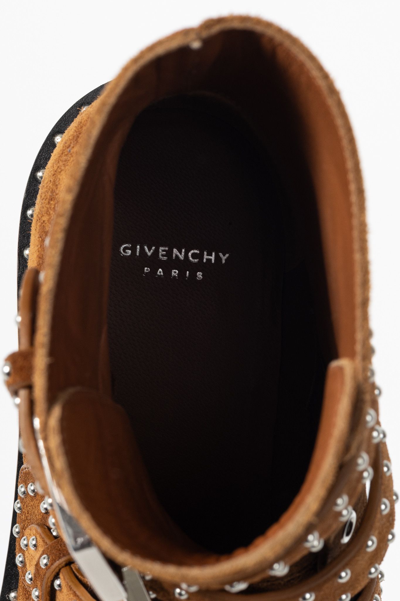 Givenchy Givenchy Elegant Prue Brown Suede Studded Buckle Ankle Boots Size US 6 / IT 36 - 10 Thumbnail