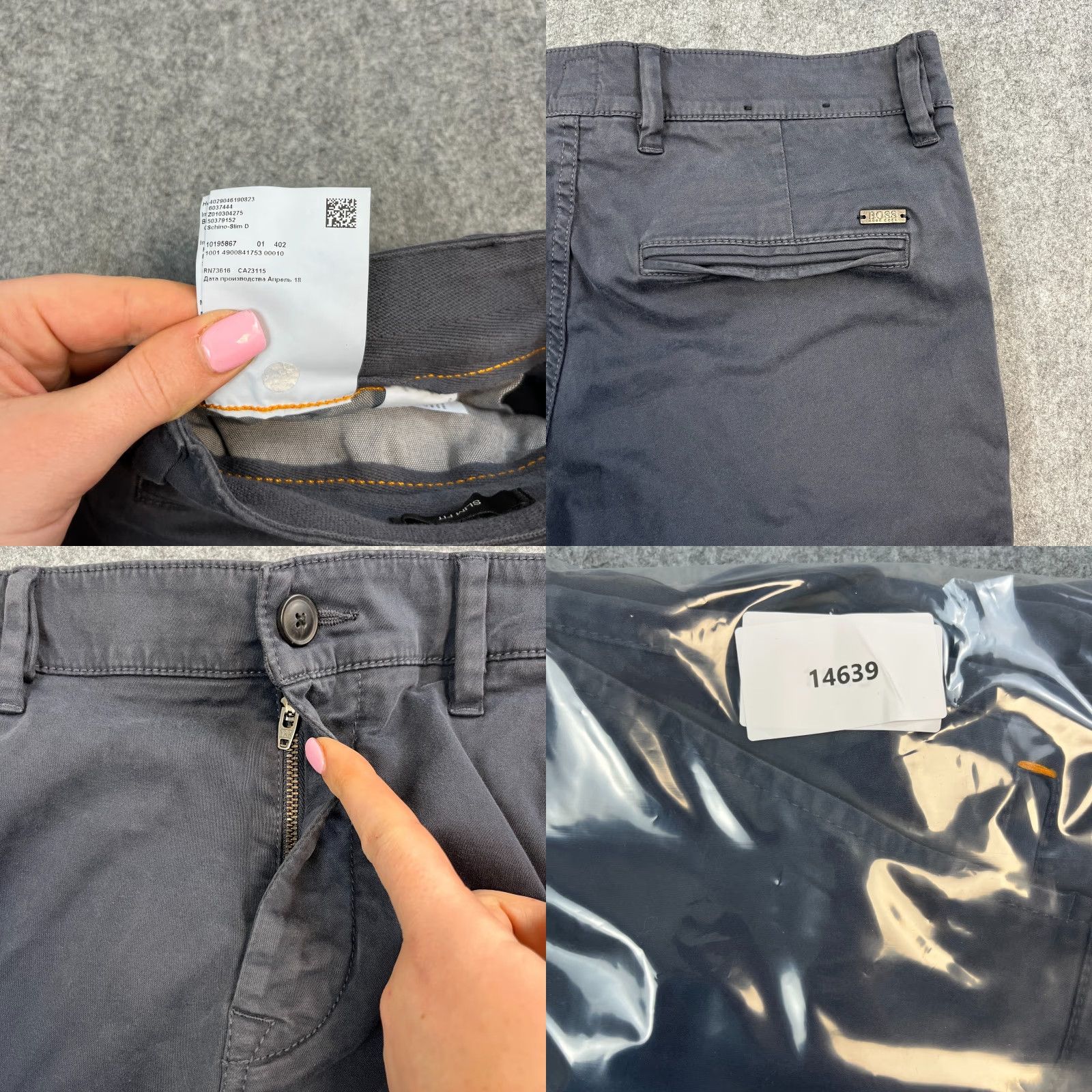 Hugo Boss Hugo Boss Slim Chino Trousers Mens 30 Blue Stretch 5-Pocket Logo Casual Business Formal Workwear Trousers Style: Chino Size US 30 / EU 46 - 9 Thumbnail