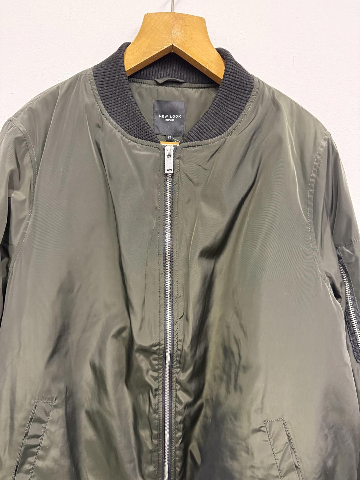 New Look New Look Olive Green Bomber Jacket Size XXL / US 16-18 / IT 52-54 - 3 Thumbnail