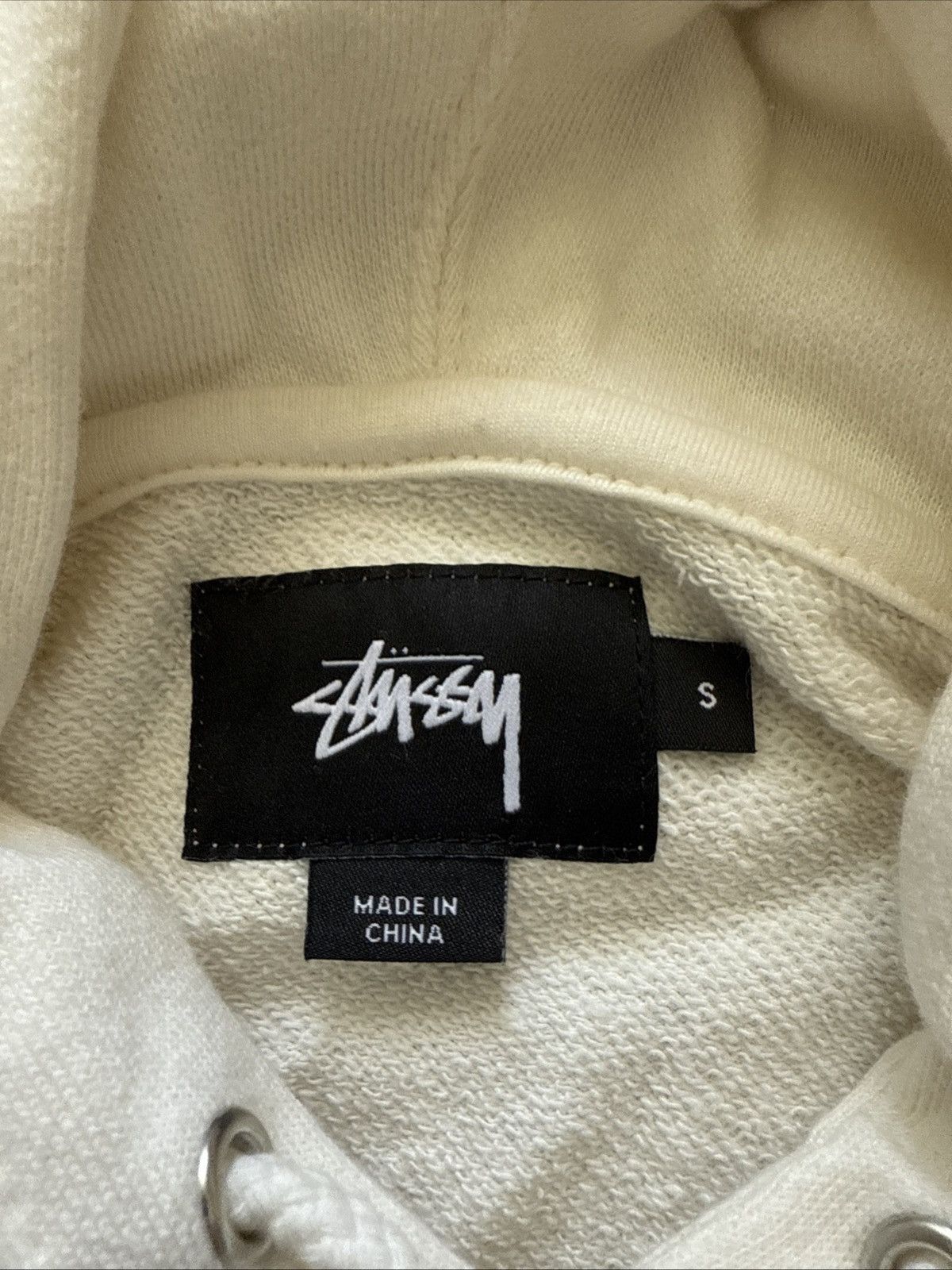 Stussy Stüssy French Terry Hoodie Beige Cream Pullover Size Small Size US S / EU 44-46 / 1 - 2 Thumbnail