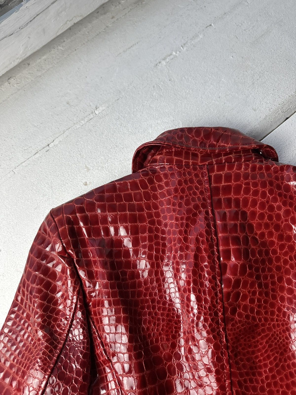 Other SEXY 18+🚨Y2K TYPE DIRTY SLIM FIT ZIP LEATHER JACKET Size S / US 4 / IT 40 - 16 Thumbnail