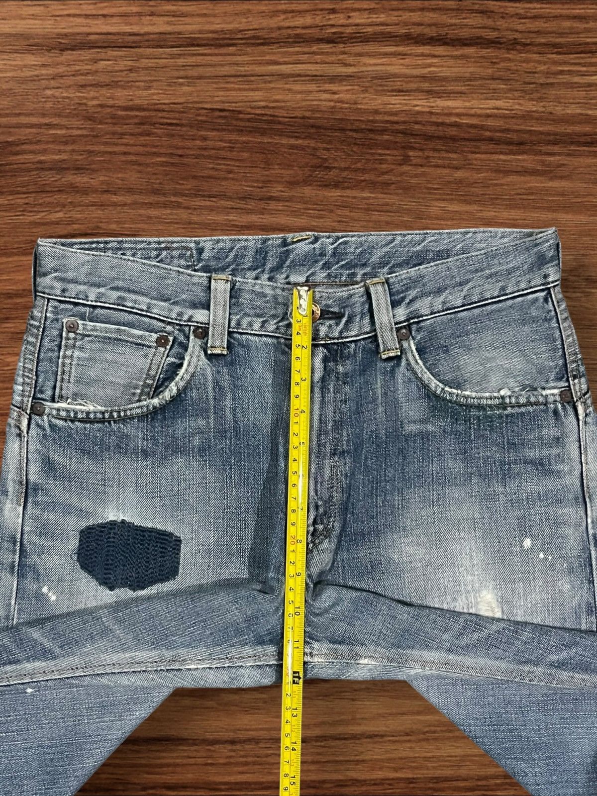 Edwin × Japanese Brand × Takeo Kikuchi Vintage Japanese Brand Edwin Paint Splattered Selvedge Jeans Size US 32 / EU 48 - 17 Thumbnail