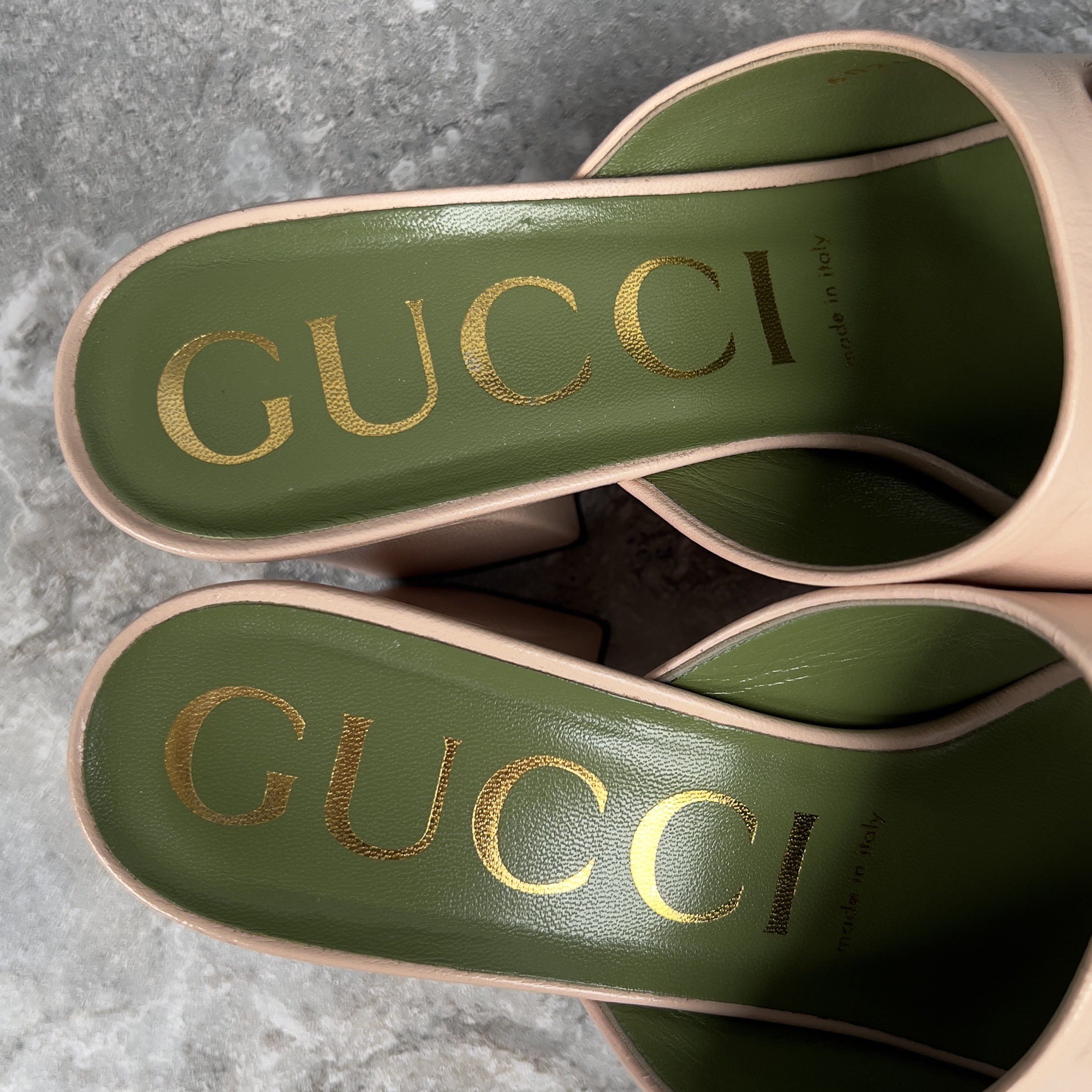 Gucci Gucci Houdan Horsebit Plaform Heel Mules Leather Size US 8.5 / IT 38.5 - 9 Thumbnail