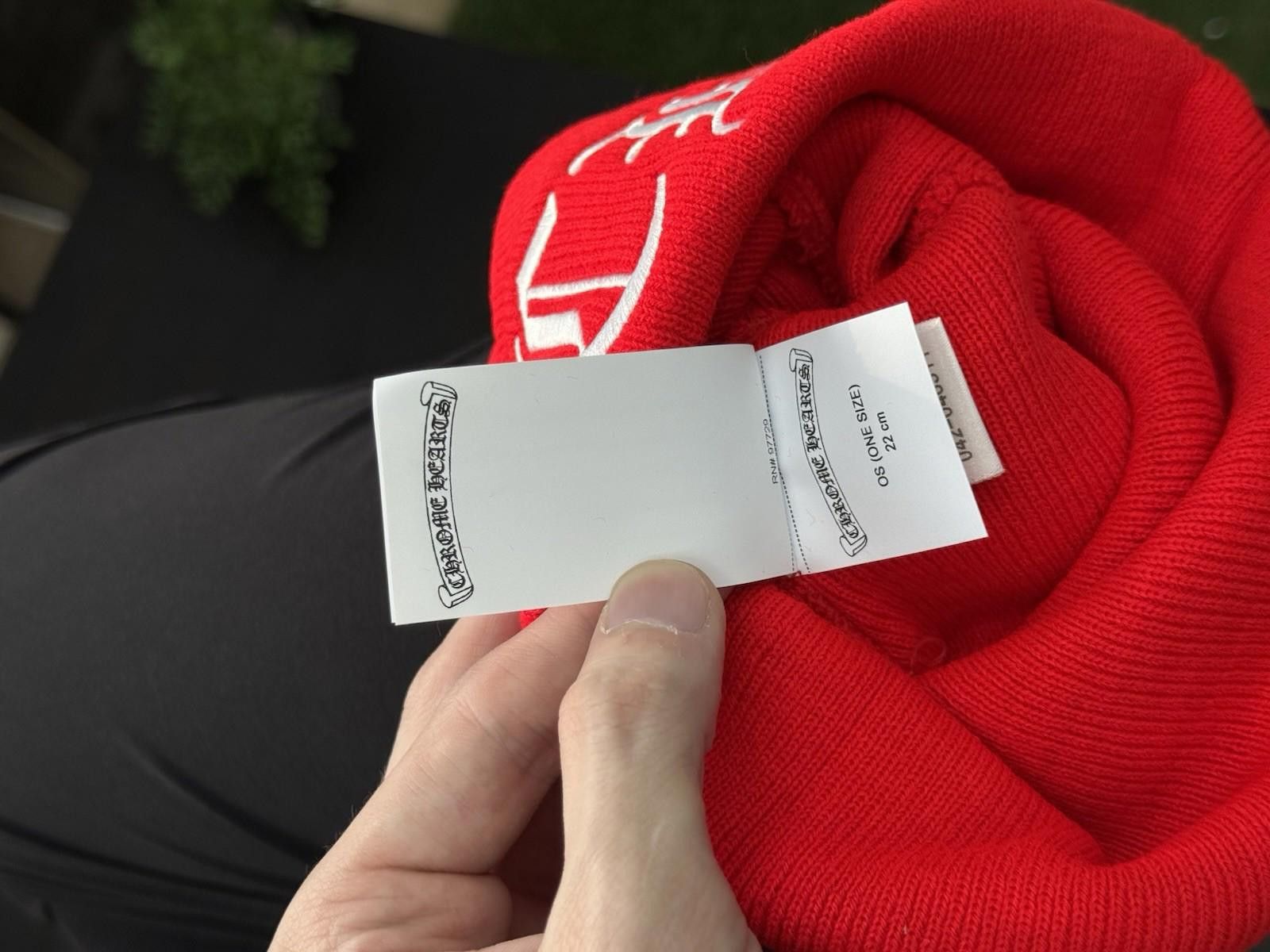 Chrome Hearts Chrome Hearts Red White Beanie RARE 100% Authentic Brand NEW Size ONE SIZE - 9 Thumbnail