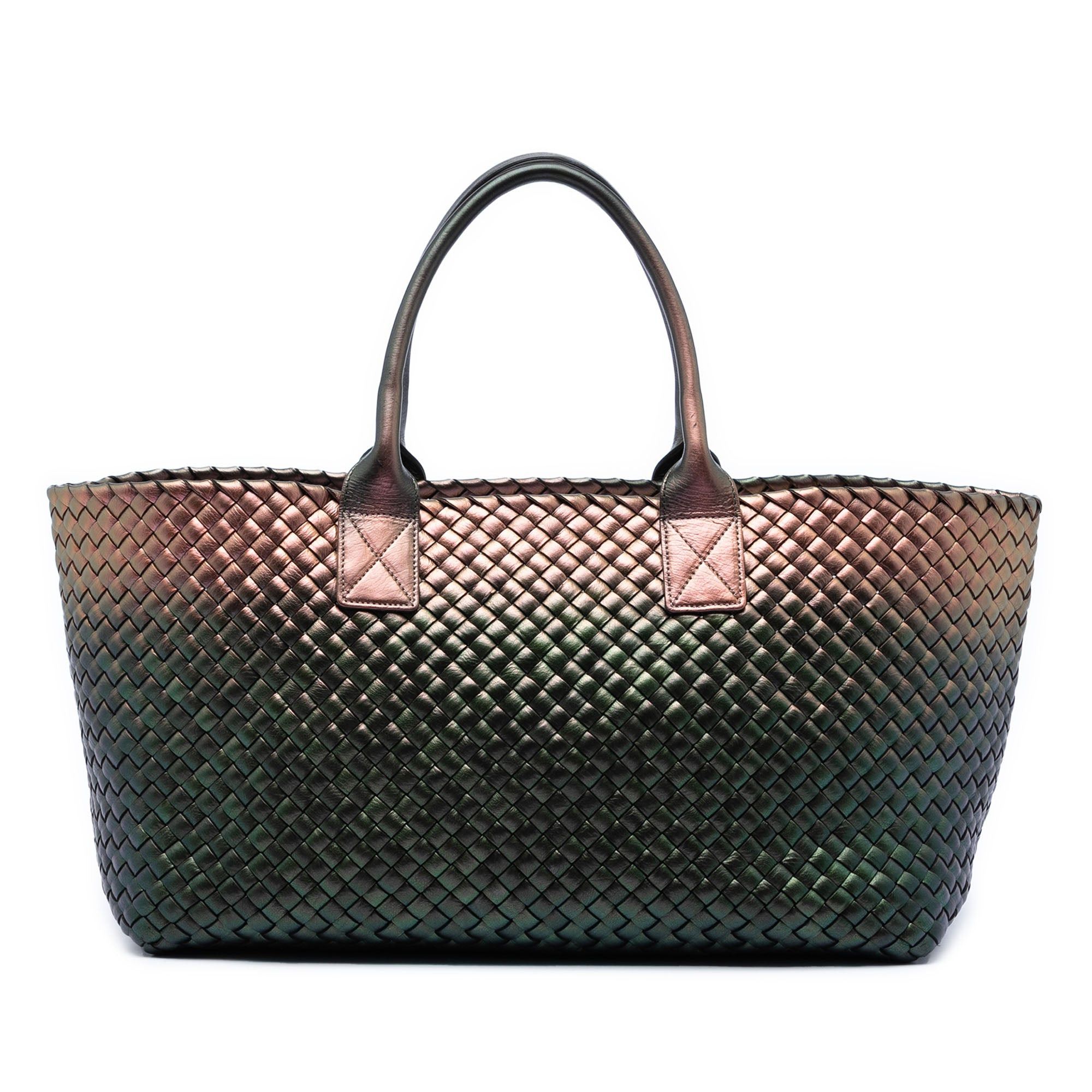 Bottega Veneta Medium Iridescent Nappa Intrecciato Cabat Tote Size ONE SIZE - 1 Thumbnail