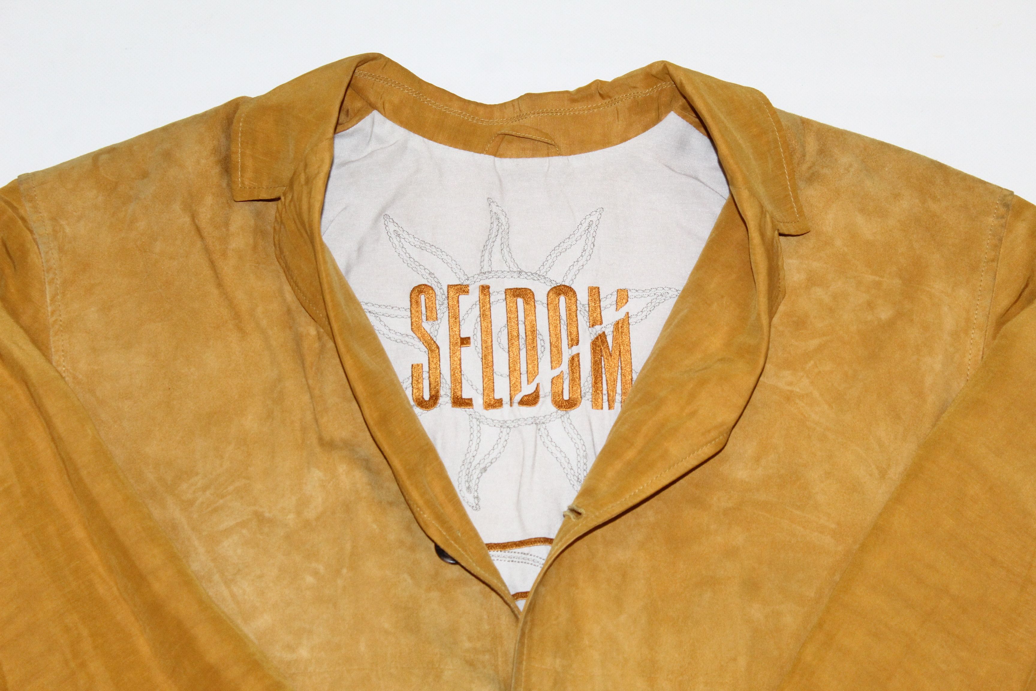 Vintage 90s Seldom by Francois Martin Suede Leather Chore Jacket Size US XXL / EU 58 / 5 - 2 Thumbnail