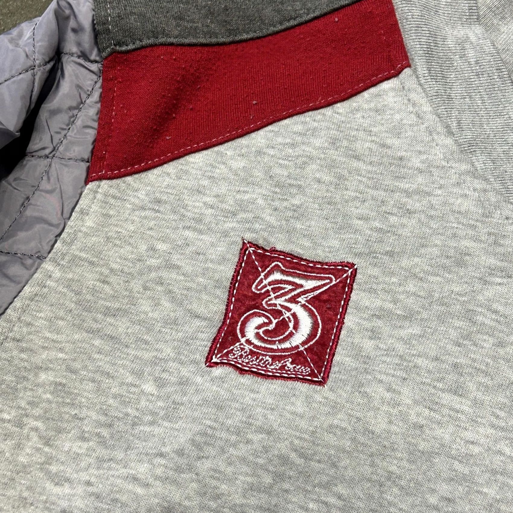 Vintage HARO Jacket Mens M Gray Quilted Sleeves Full Zip Athletic 68 Sweatshirt Size US M / EU 48-50 / 2 - 3 Thumbnail