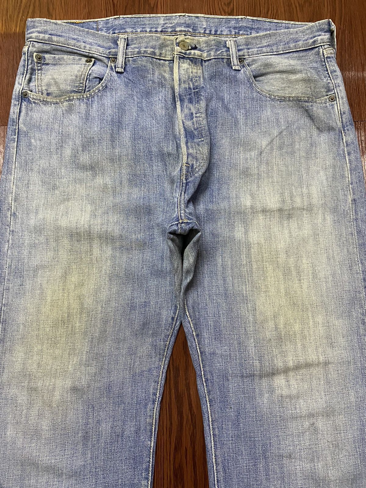 Levi's Vintage Levis501 Blue Faded Wash Baggy Style Jeans Size US 38 / EU 54 - 3 Thumbnail