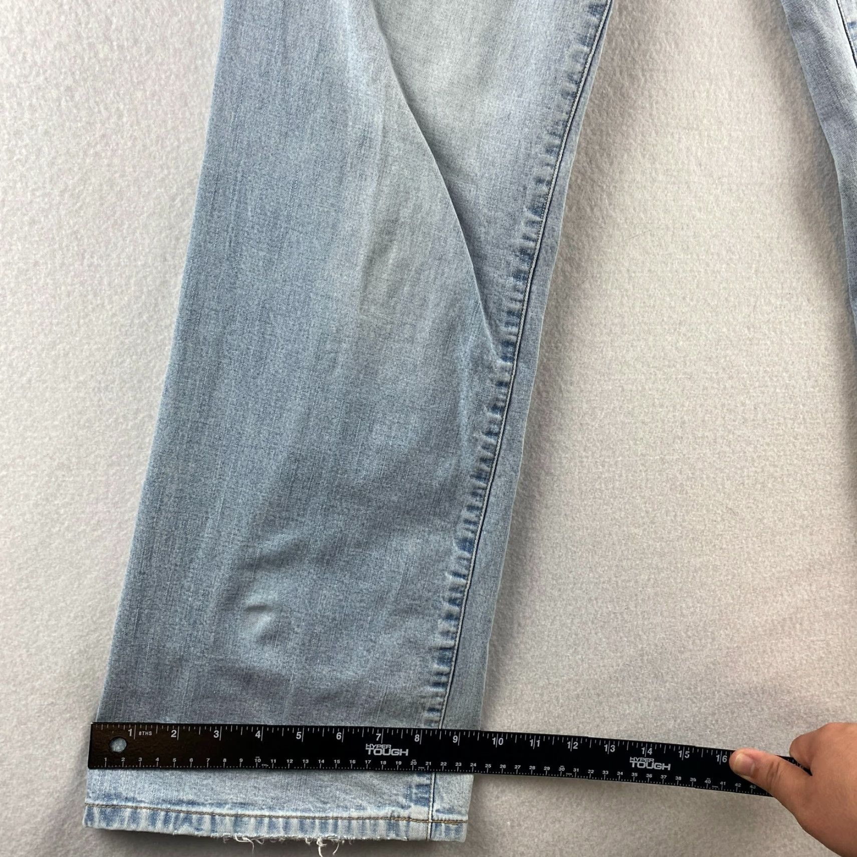 Lands' End Lands' End Jeans Womens 10 Bootcut Stretch Relaxed Distressed Light Wash Blue Jeans Size 32" / US 10 / IT 46 - 6 Thumbnail