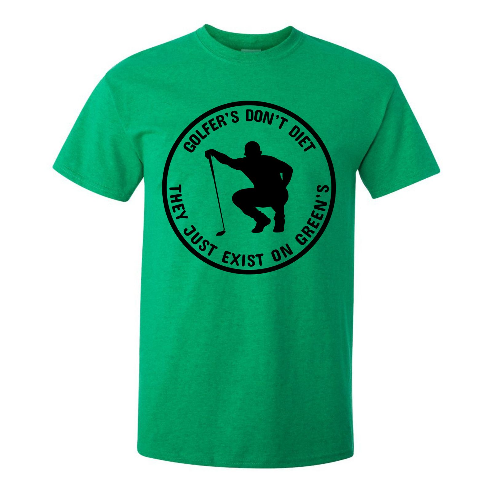Gildan Golfers Don't Diet Greens Funny Man Golfer Kneeling T-Shirt Size US L / EU 52-54 / 3 - 11 Thumbnail