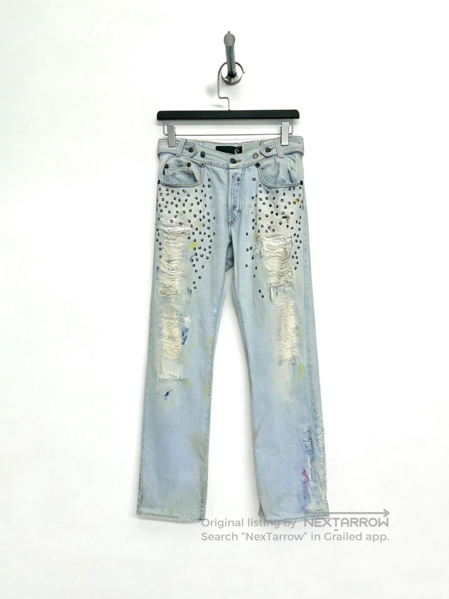 Just Cavalli Just Cavalli Ink Wash Distressed Jeans. Size US 34 / EU 50 - 1 Thumbnail