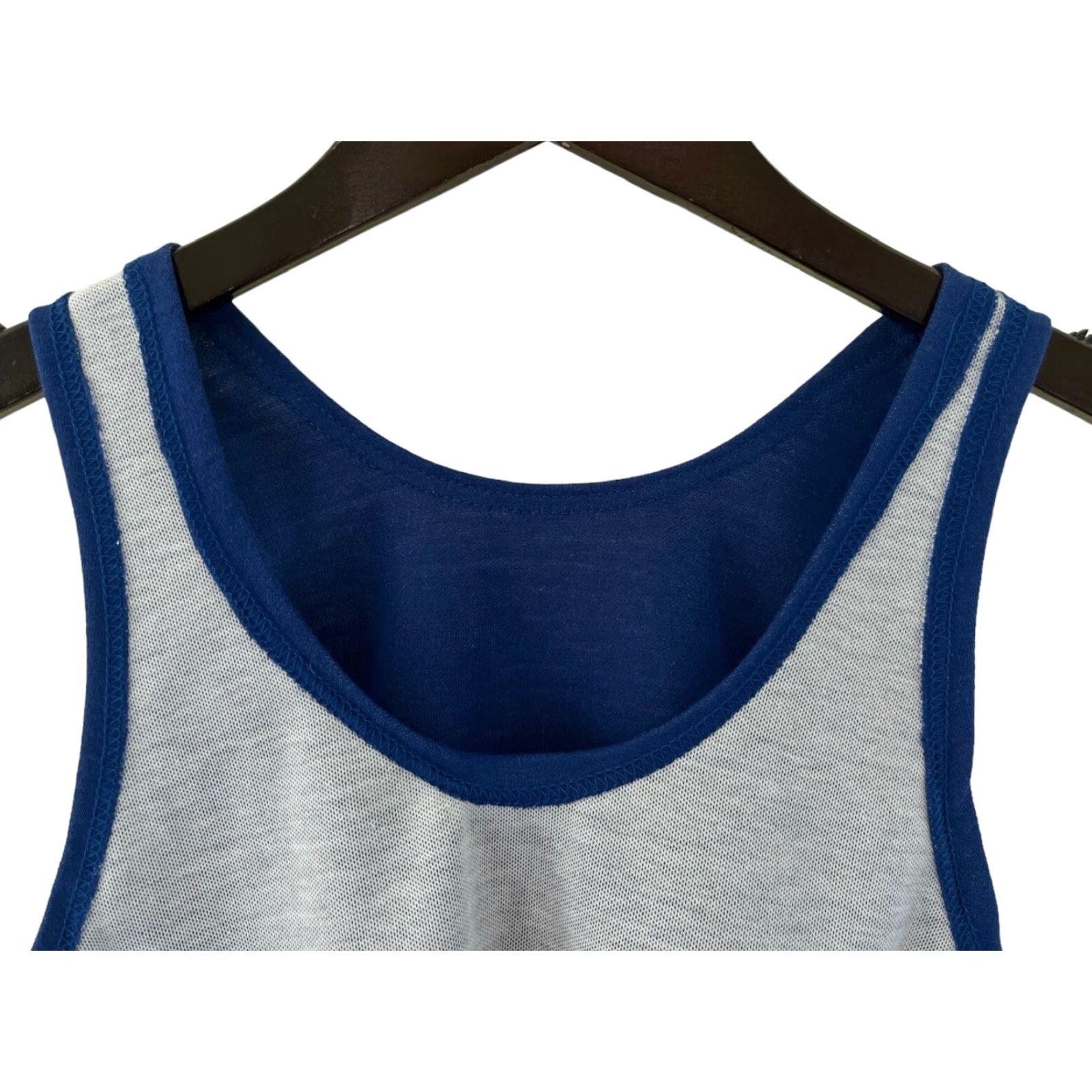 Russell Athletic VINTAGE Russell Athletic Reversible Basketball Tank Top Mens L NWOT 80s Royal Blue & White Jersey Deadstock 26" long 18.5" across Size US L / EU 52-54 / 3 - 7 Thumbnail
