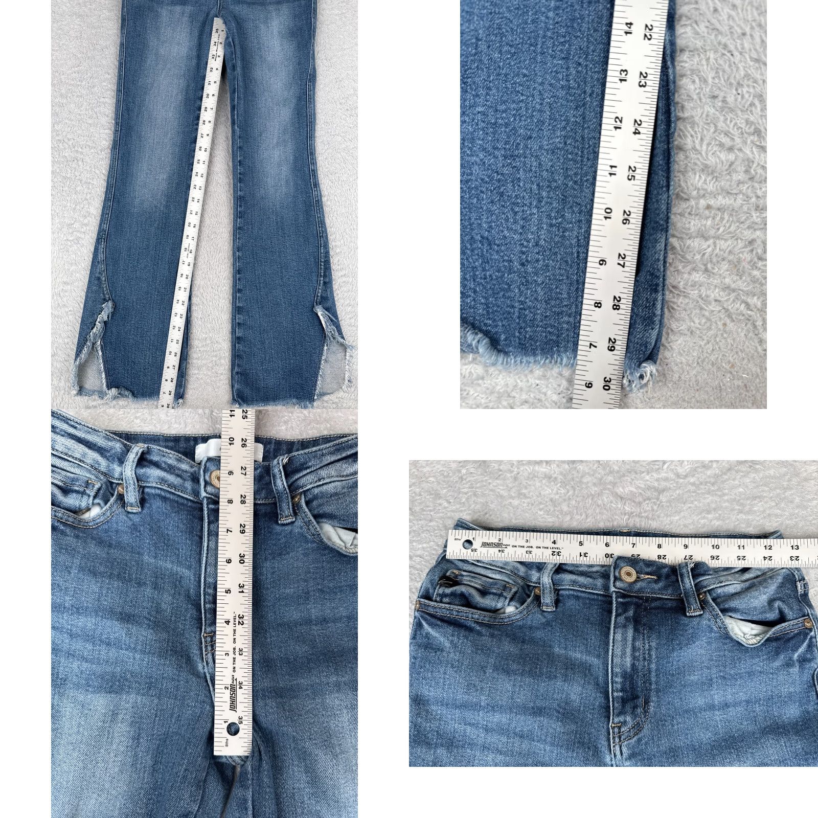 Vintage Kancan Jeans Jeans KanCan Blue Denim Bootcut Mid Rise 26x30 Distressed Stretch Women Regular 7 Pants Size 28" / US 6 / IT 42 - 8 Thumbnail