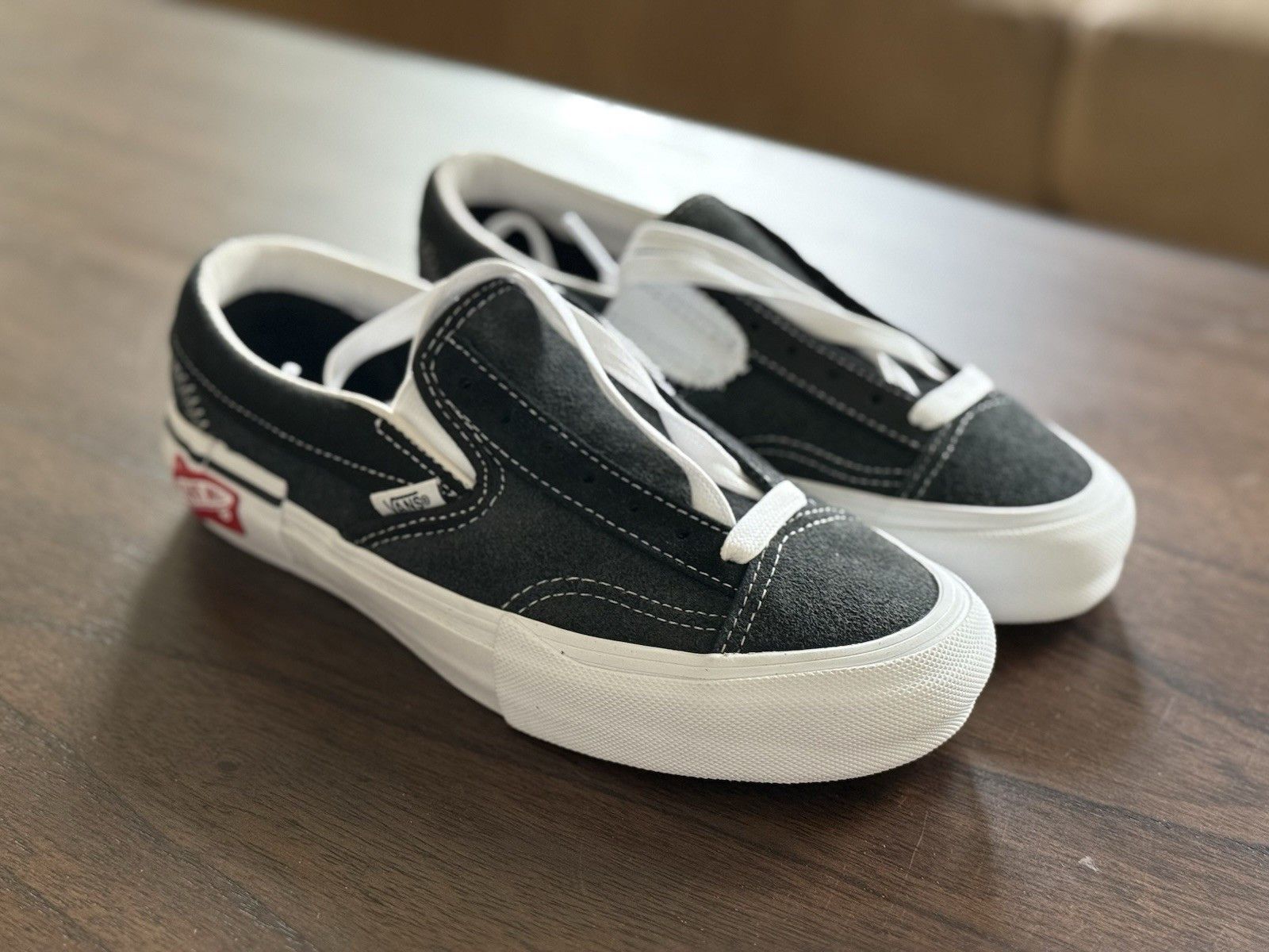 Vans Vault Slip On Cap LX Black Deconstructured Size 7