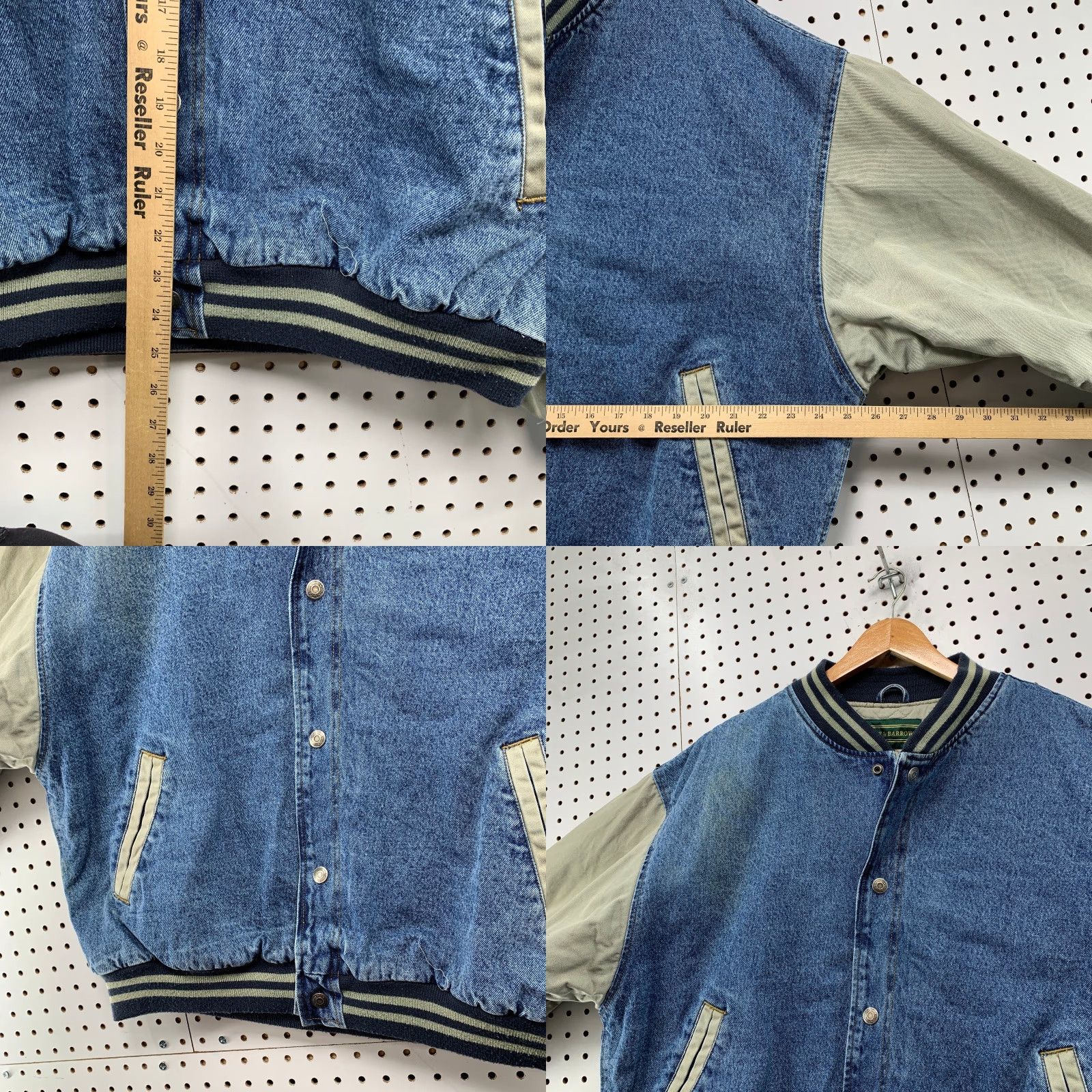 Croft & Barrow VINTAGE Croft Barrow Denim Bomber Button Jacket Mens L 90s Insulated Denim Blue 90s Mens Jacket Size US L / EU 52-54 / 3 - 8 Thumbnail