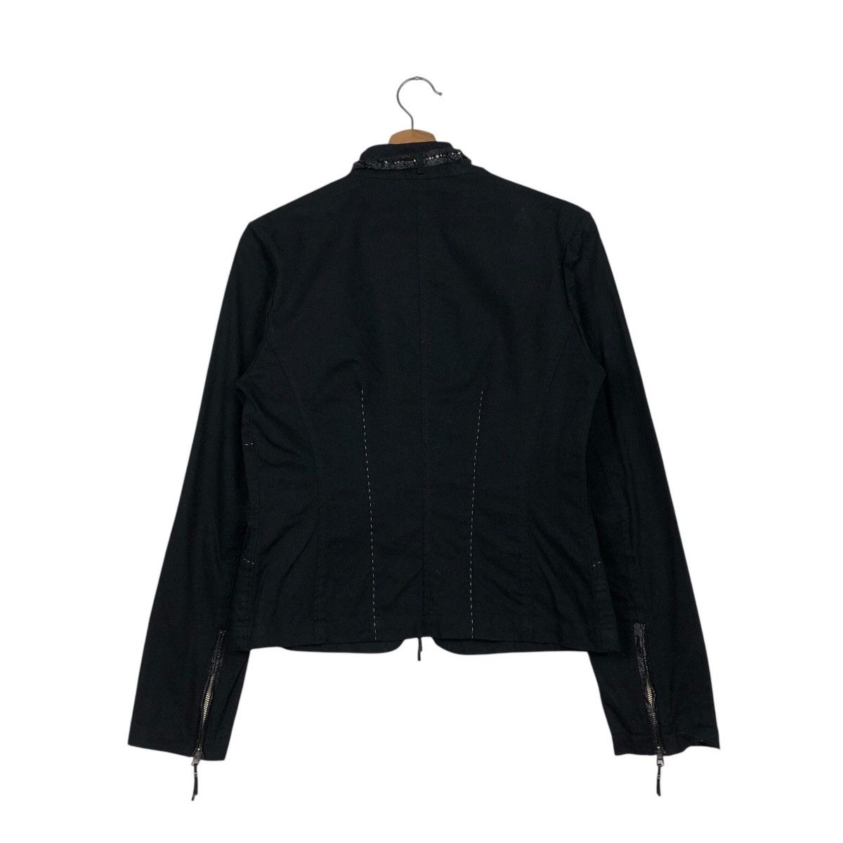 Vintage 📌Vintage Cropped Biker Jacket Visconf Made in Italy Size US M / EU 48-50 / 2 - 9 Thumbnail