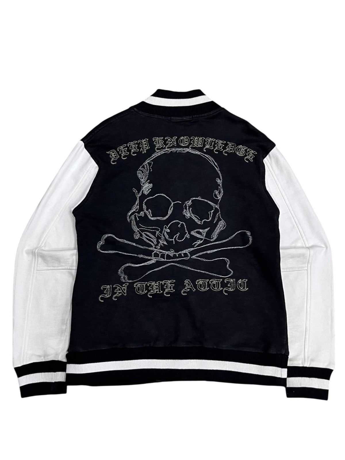 In The Attic 💀Vtg IN THE ATTIC Punk Varsity Jacket Death Brothers Skull Size US M / EU 48-50 / 2 - 1 Thumbnail
