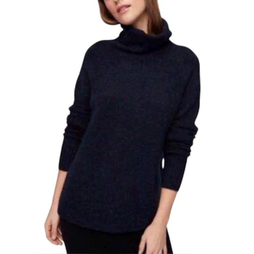 Aritzia Babaton Plutarch Black Alpaca Wool Blend Funnel Sweater XS Size XS / US 0-2 / IT 36-38 - 1 Thumbnail
