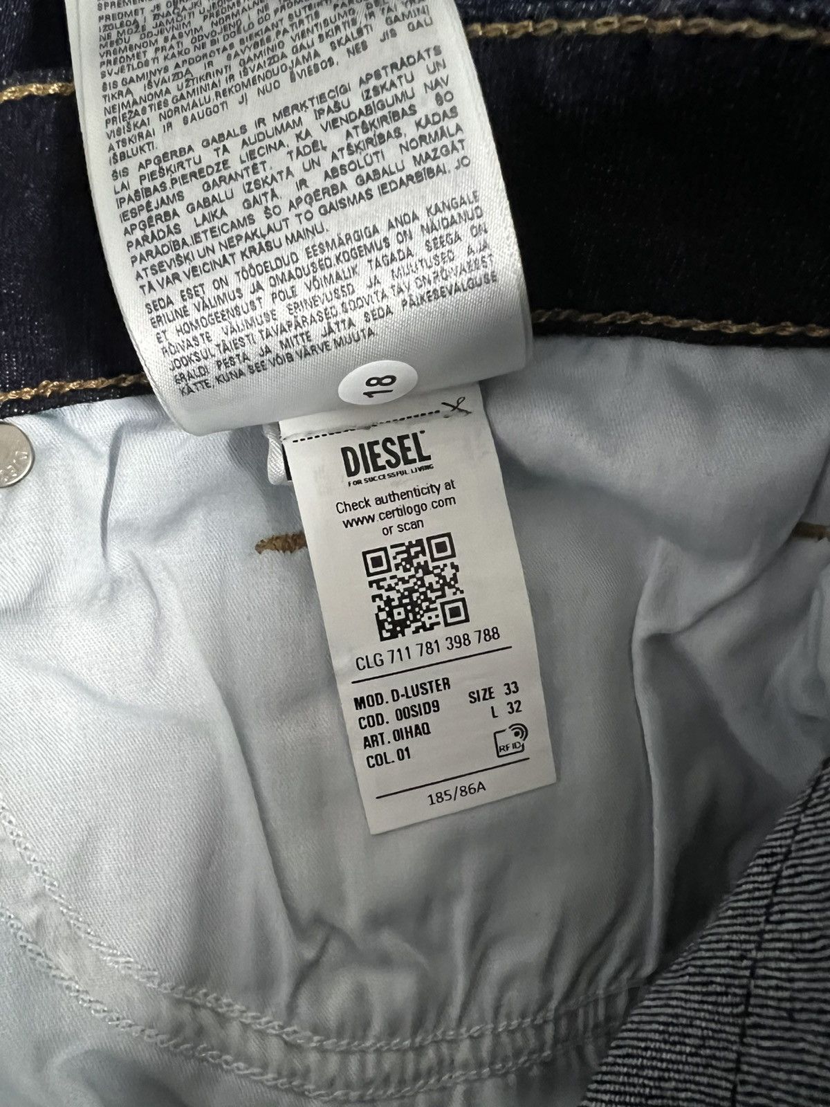 Diesel Diesel pants denim jeans L blue navy Size US 32 / EU 48 - 7 Thumbnail