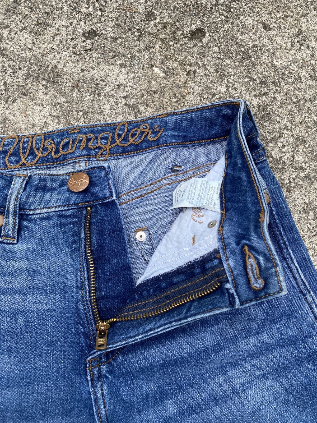 Japanese Brand × Vintage × Wrangler Wrangler Retro High Rise Super Flare Jeans Size US 26 / EU 42 - 11 Thumbnail