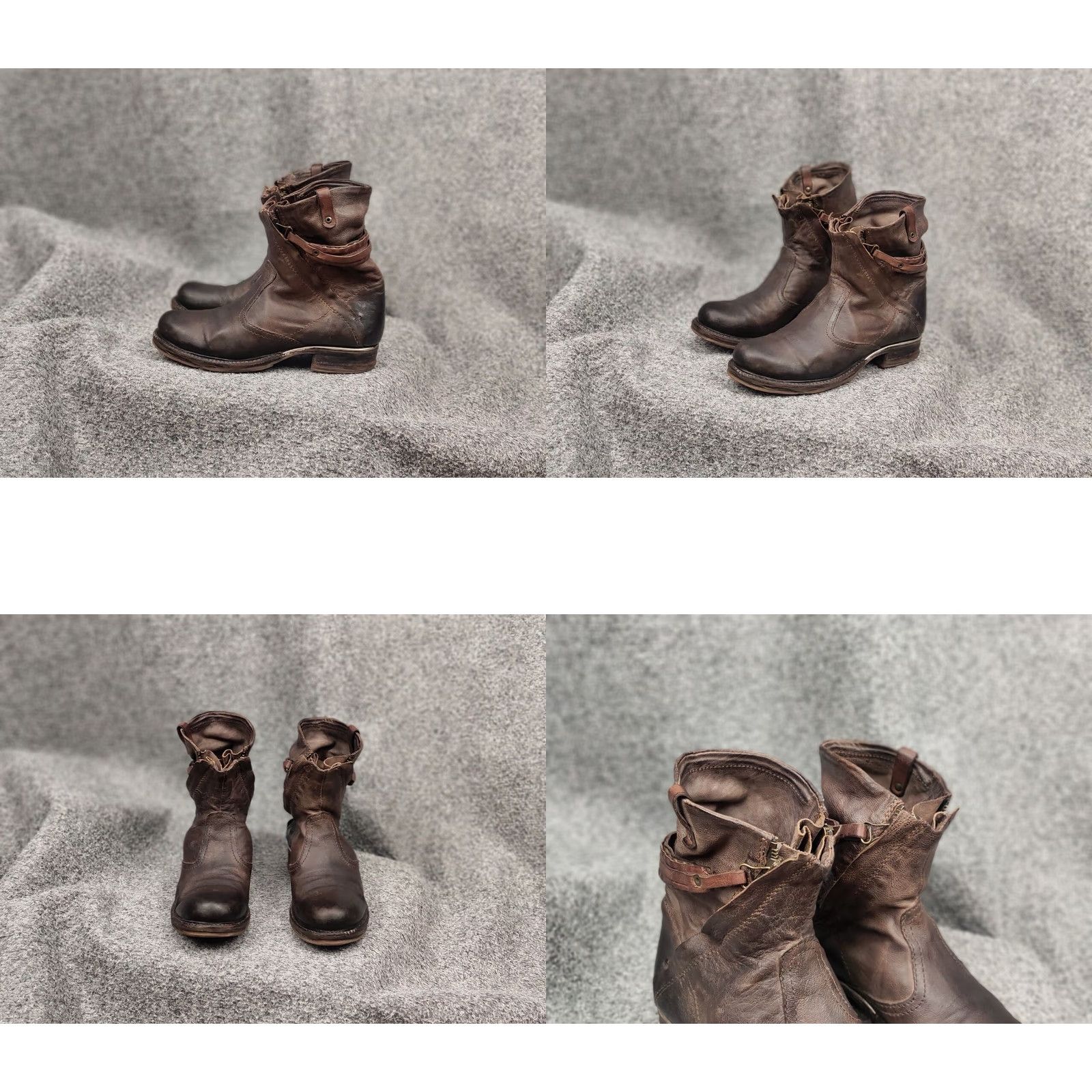 Vintage VINTAGE Airstep 98 Design Zipper Brown Leather Ankle Women Boots Size US 7 / IT 37 - 8 Thumbnail