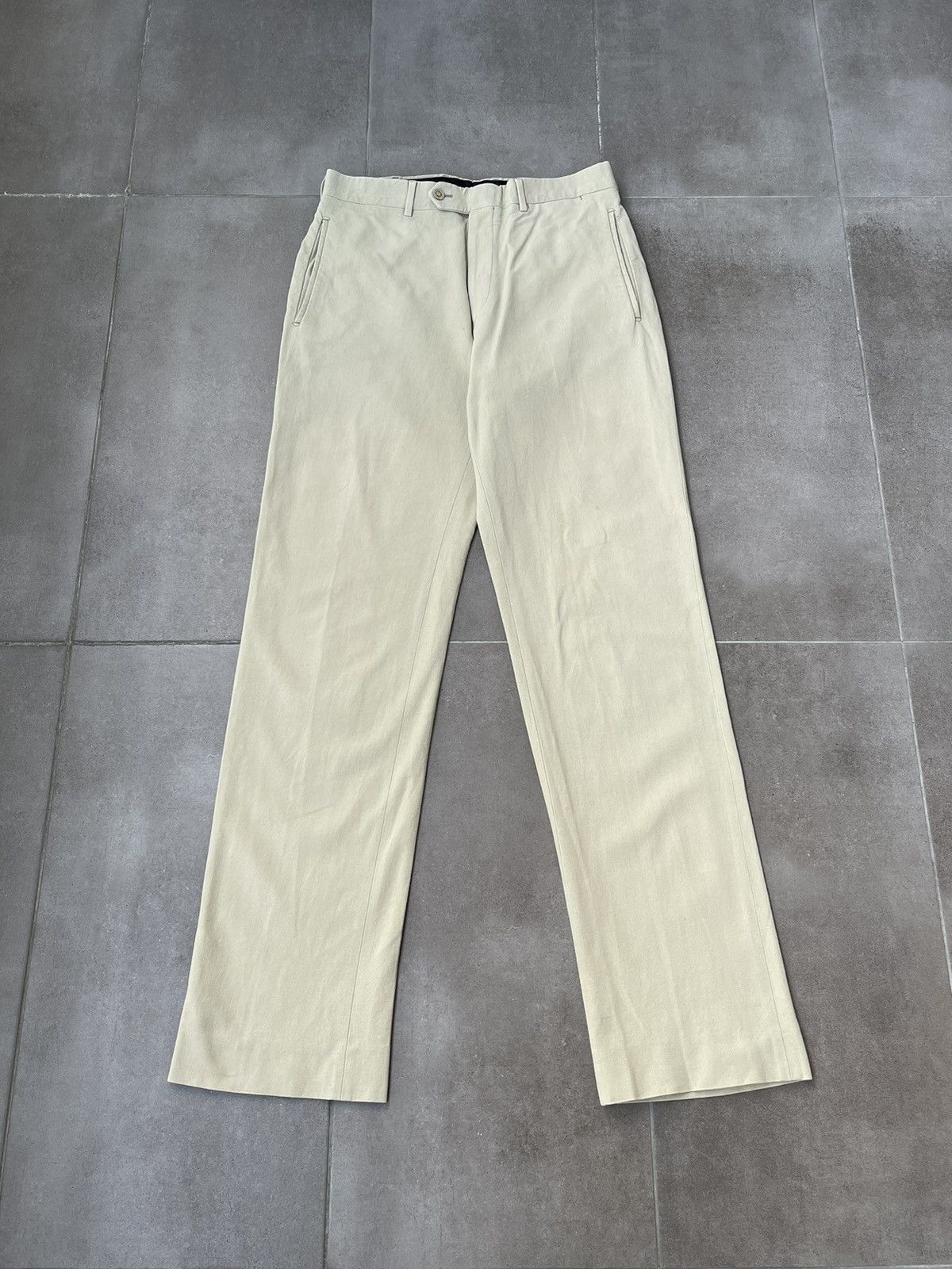 Prada Archive Prada High Rise Cream Casual Pants Size US 30 / EU 46 - 2 Thumbnail