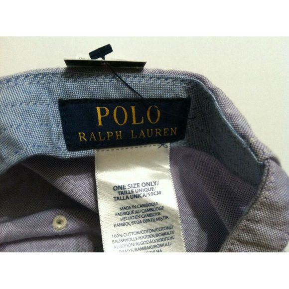 Polo Ralph Lauren POLO RALPH LAUREN MENS NEW LAVENDER 100%COTTON HAT ONE SIZE Size ONE SIZE - 3 Thumbnail