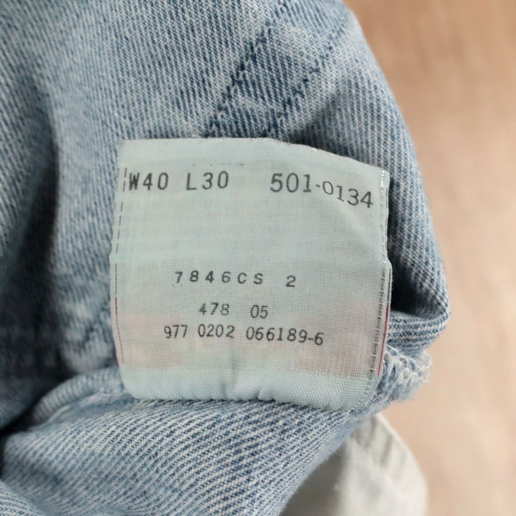 Levi's LEVI'S 501 fit denim jeans 40x32 faded red tab button fly workwear 90s 00s Mens Size US 40 / EU 56 - 6 Thumbnail