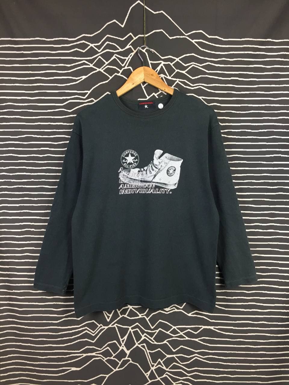 Converse × Vintage Vtg Converse All Star Symbol Of American Individuality Tee Size US L / EU 52-54 / 3 - 1 Thumbnail