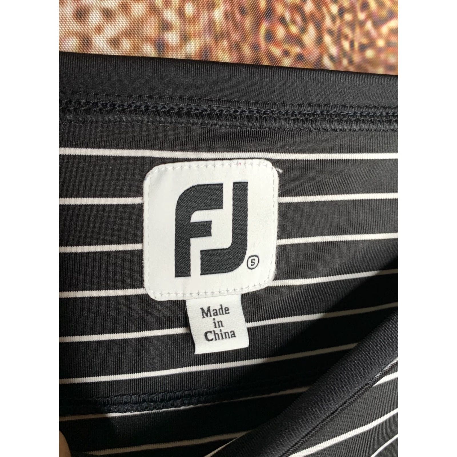 Footjoy FootJoy Tee Shirt Womens Boat Neck Striped Lisle White Black Size S Small Golf Activewear Size ONE SIZE - 2 Thumbnail