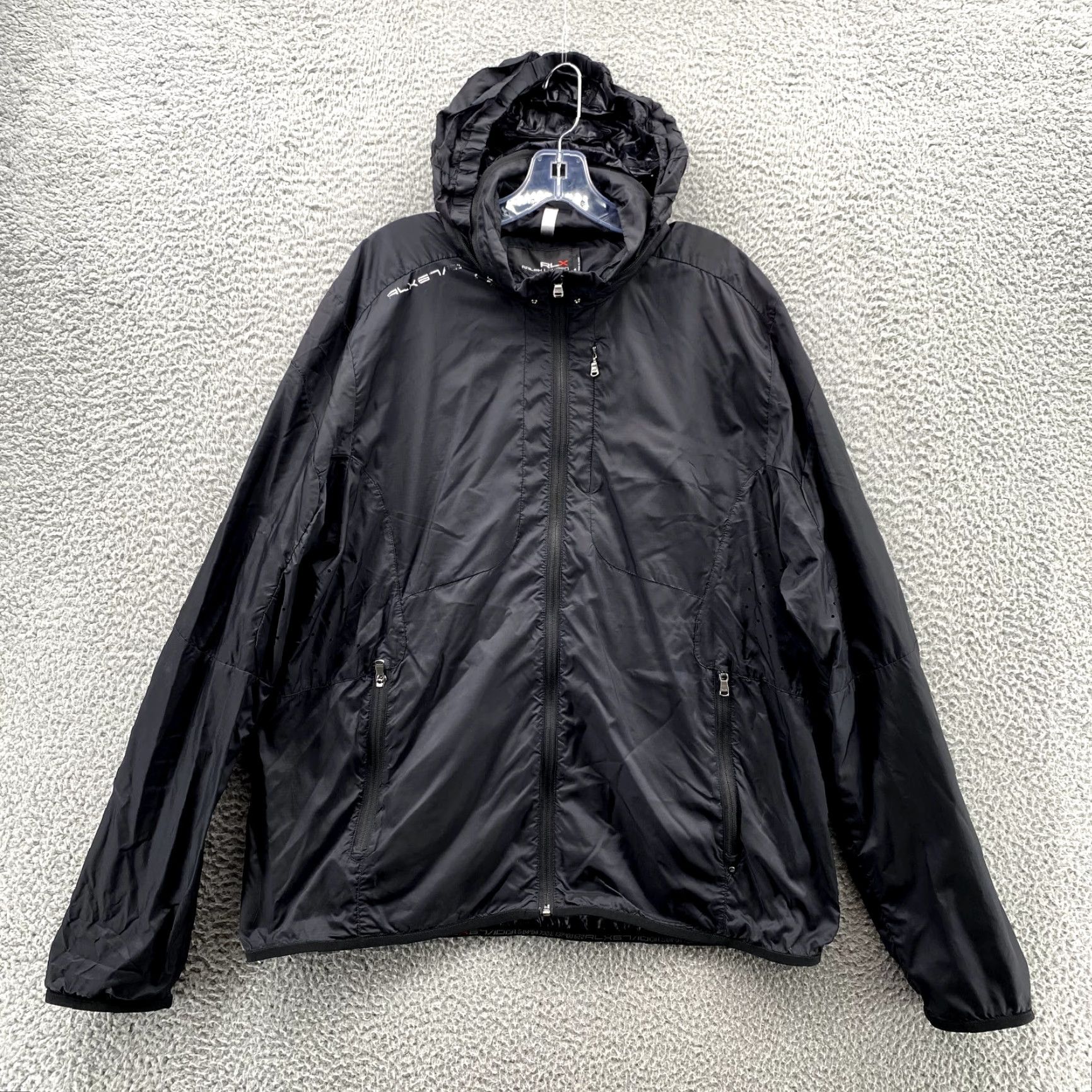 Ralph Lauren RLX Ralph Lauren Jacket Mens XL Black Windbreaker Hooded Lightweight Vented Pockets Size US XL / EU 56 / 4 - 2 Thumbnail