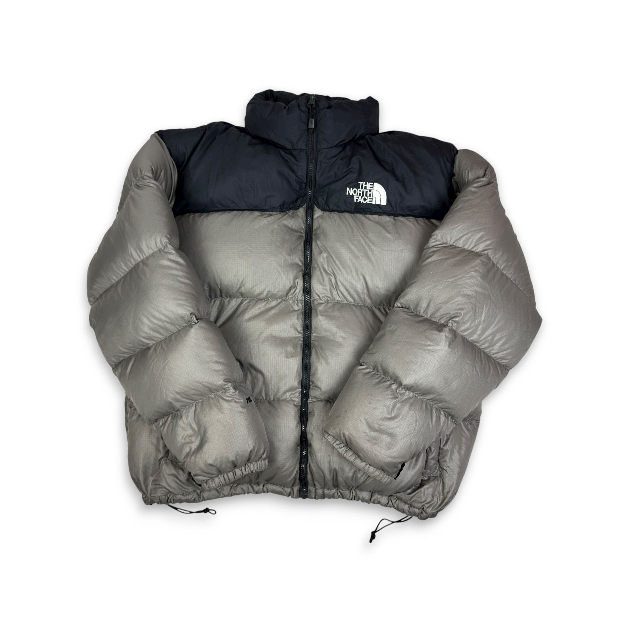 The North Face The North Face 700 Men Gray Black Full Zip Nuptse Jacket 2XL Size US XXL / EU 58 / 5 - 1 Thumbnail