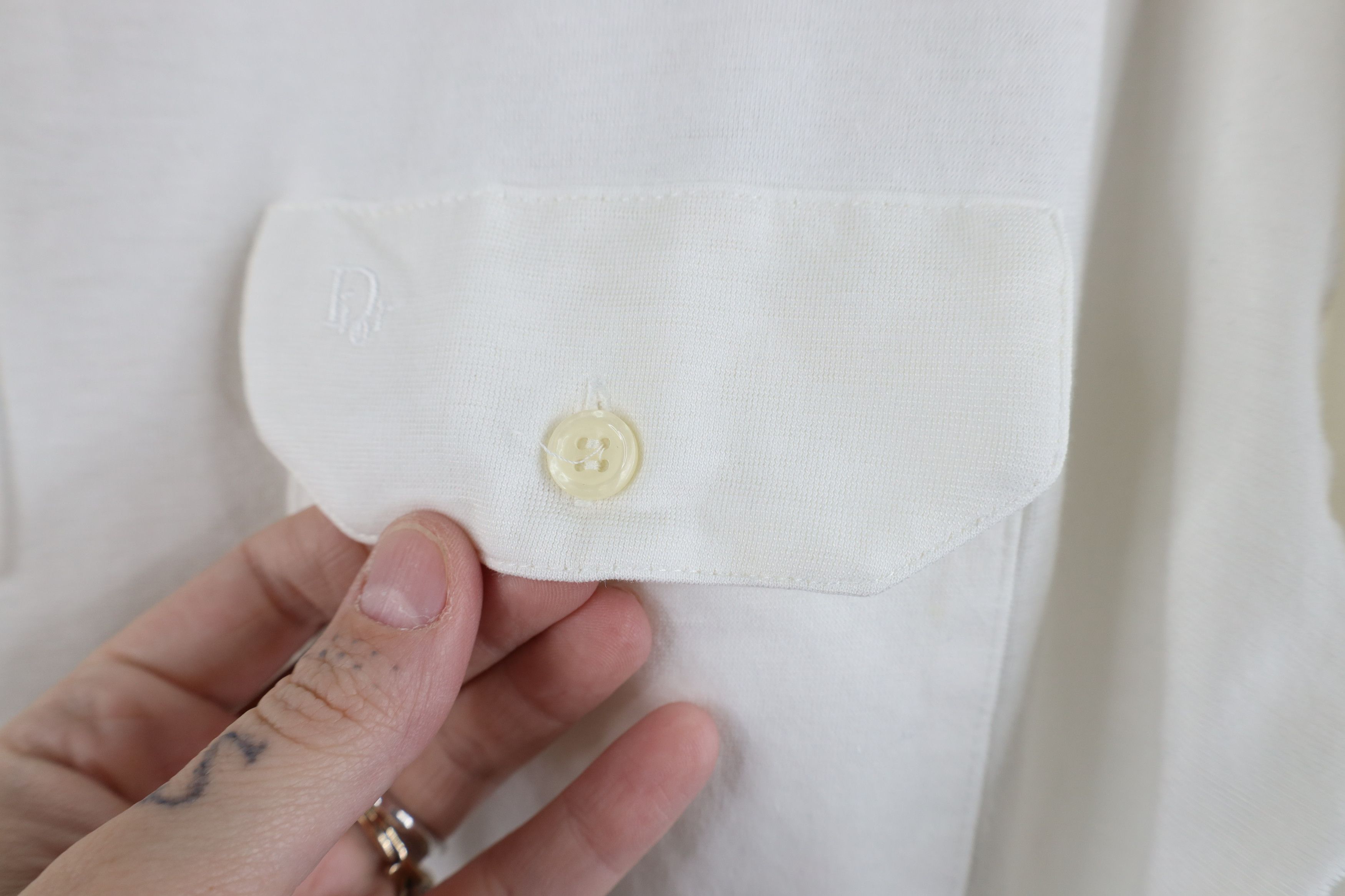 Christian Dior Monsieur × Vintage Vintage 80s 90s Christian Dior Knit Golf Polo Shirt White Size US L / EU 52-54 / 3 - 5 Thumbnail