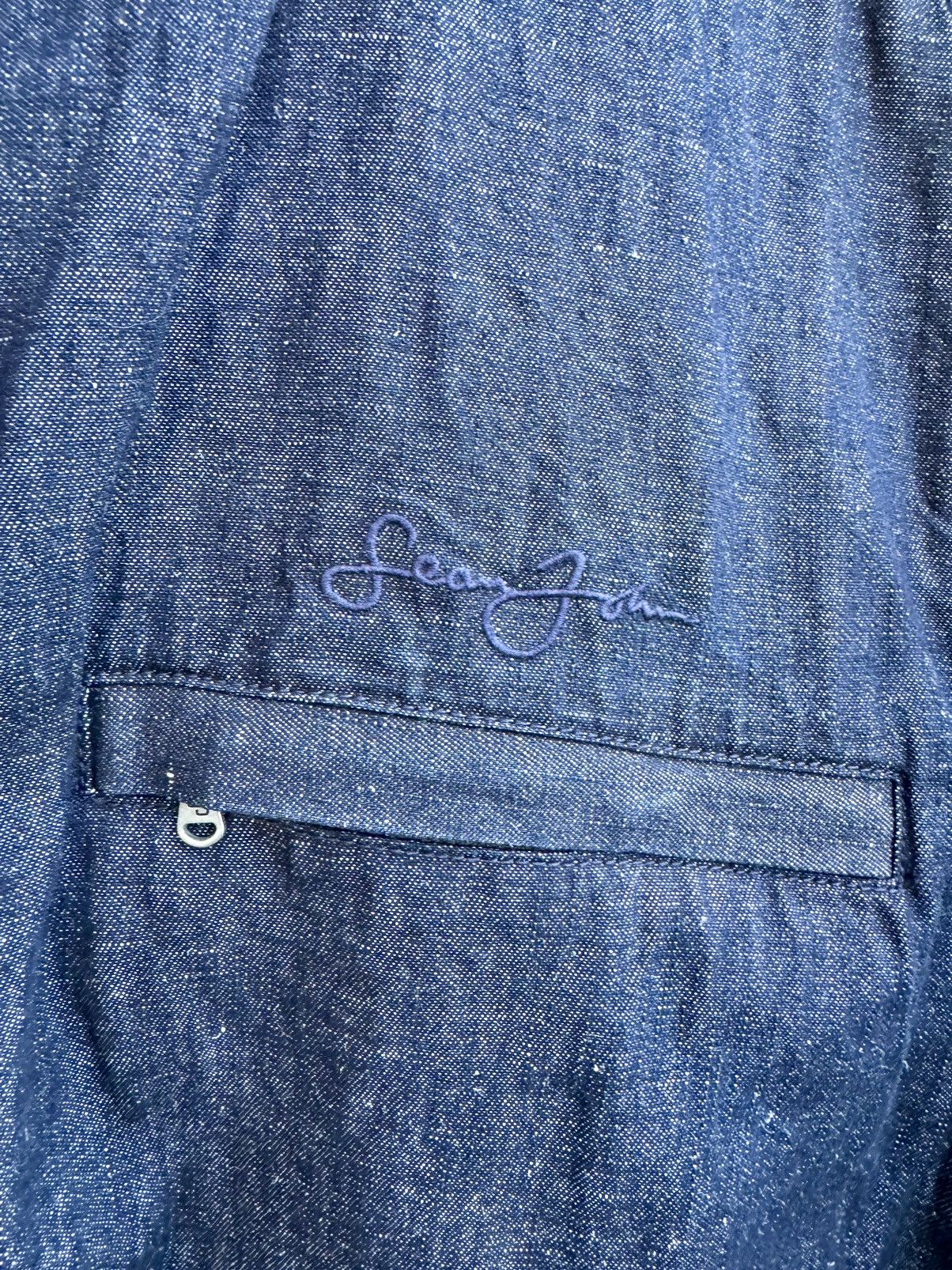 Sean John × Vintage Vintage Sean John Y2K Raw Denim Hip Hop Rap Shirt Size US XL / EU 56 / 4 - 4 Thumbnail