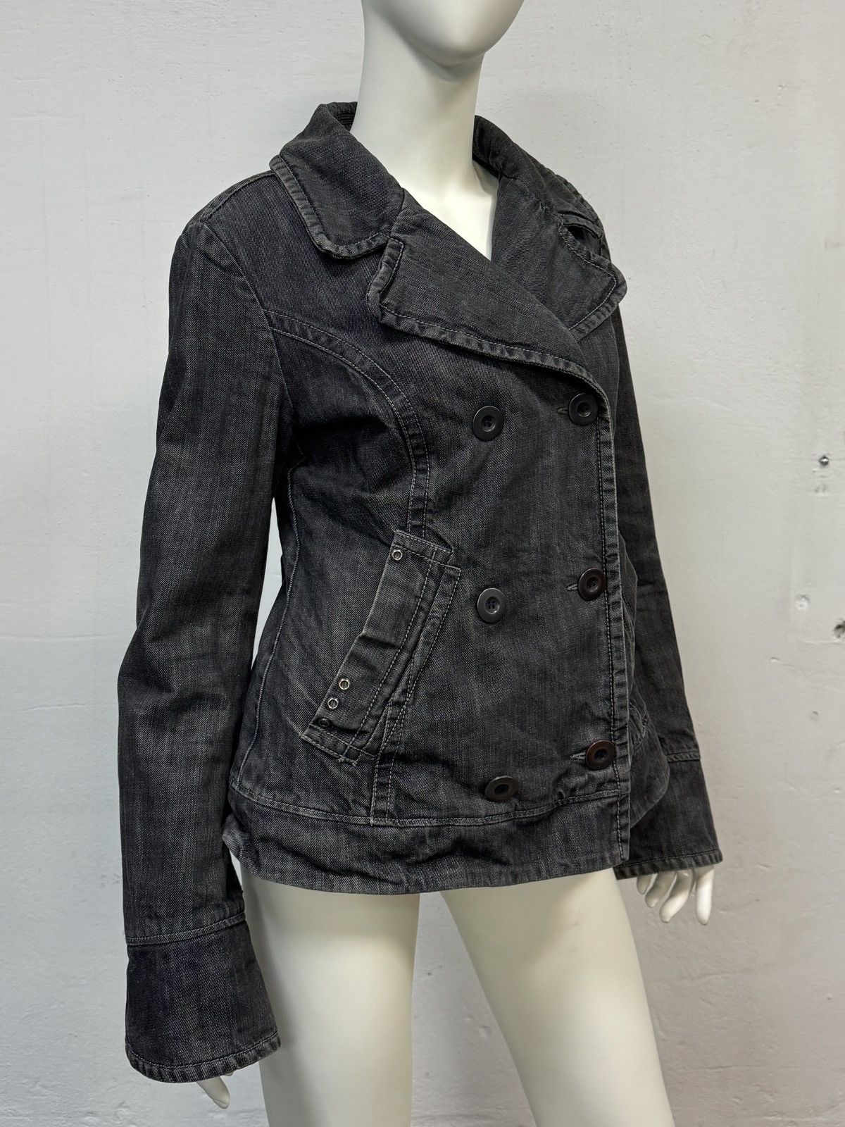 Vintage Vintage y2k Denim Coat Size L / US 10 / IT 46 - 2 Thumbnail
