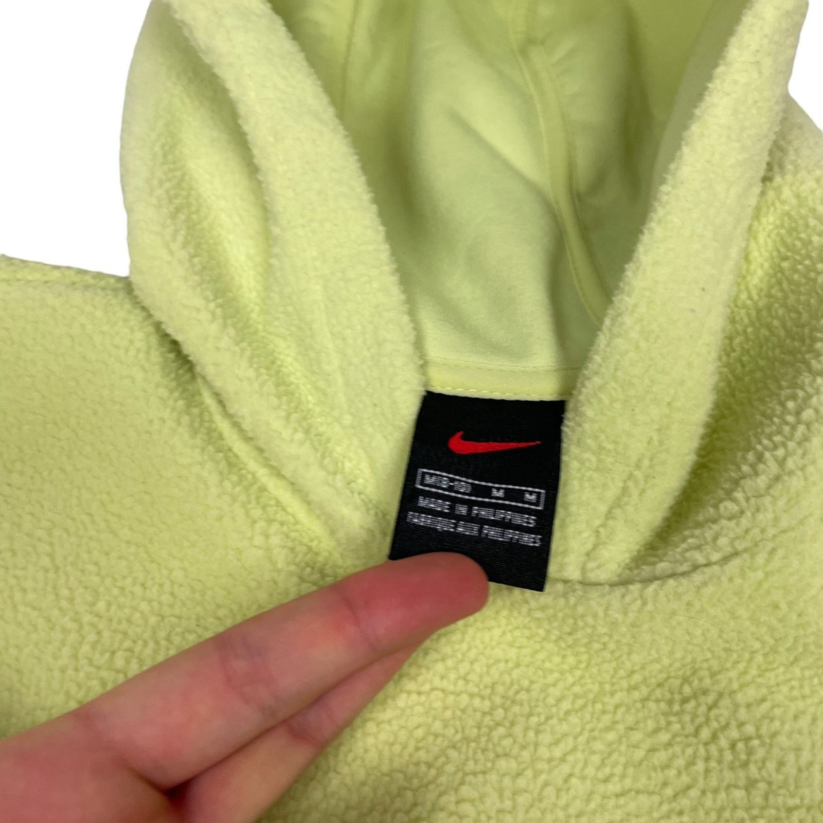 Nike × Vintage Nike Vintage Sherpa Central Swoosh hoodie Size US S / EU 44-46 / 1 - 8 Thumbnail