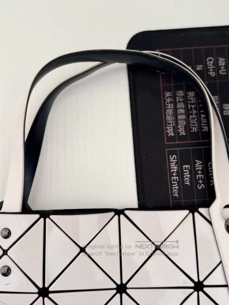 Issey Miyake Issey Miyake Six Grid Shiny Tote Bag White Size ONE SIZE - 3 Thumbnail