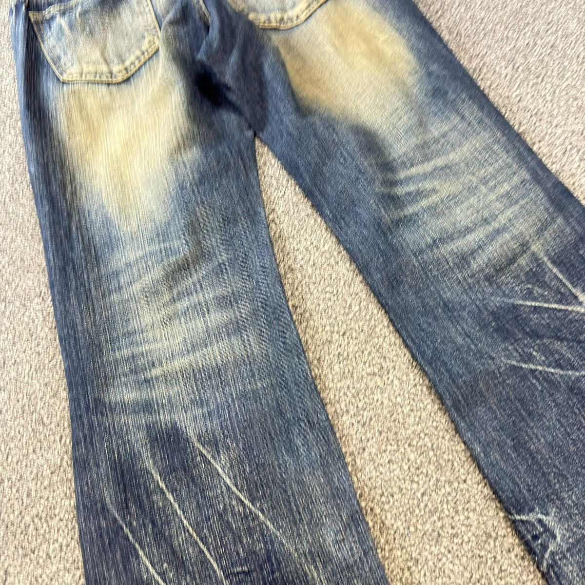 If Six Was Nine Insane ‼️ Flared Distressed Whisker Denim LGB Style Gennaro Size US 31 - 10 Thumbnail