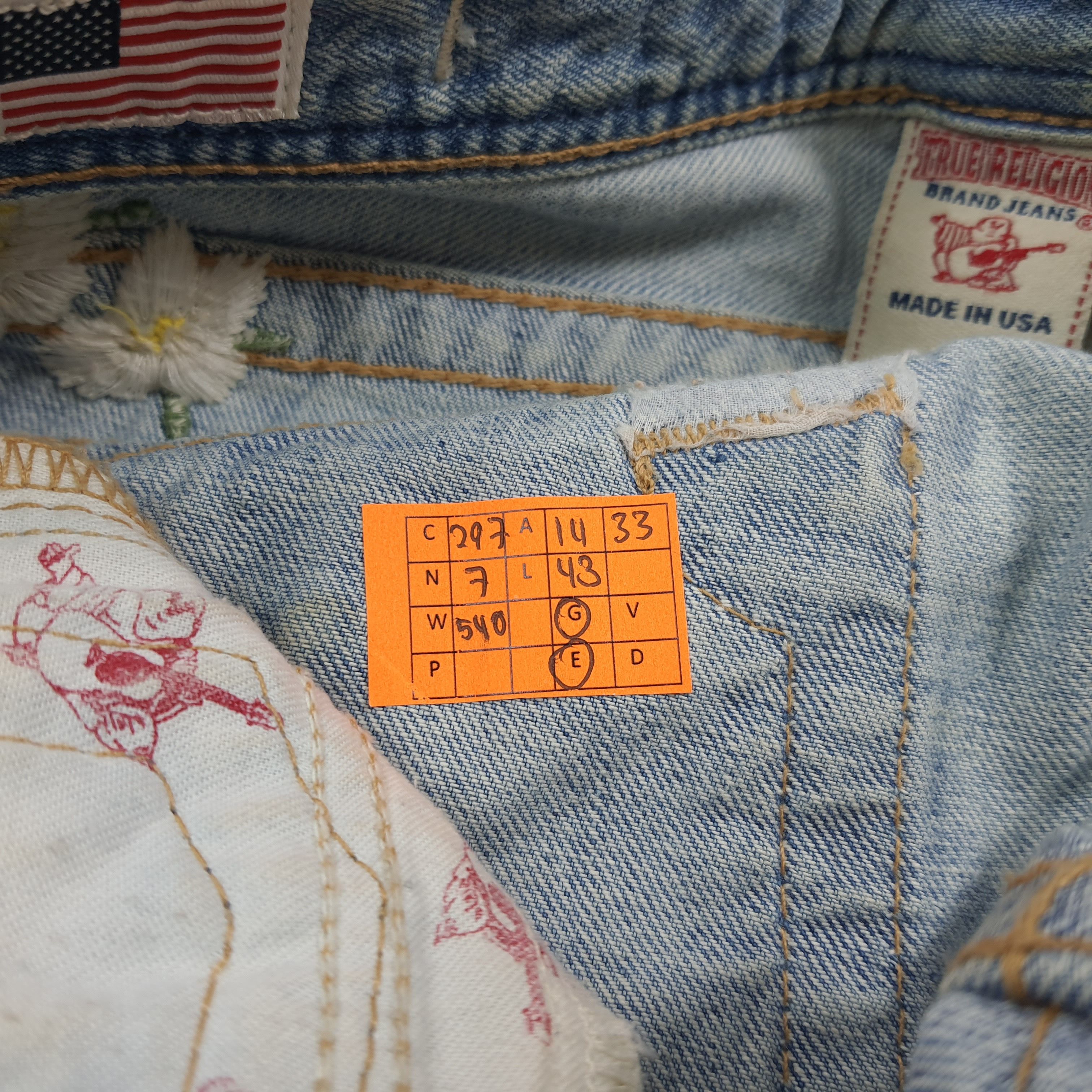 True Religion Vintage True Religion JOEY Floral Flare Jeans C297N7 Size 28" / US 6 / IT 42 - 12 Thumbnail